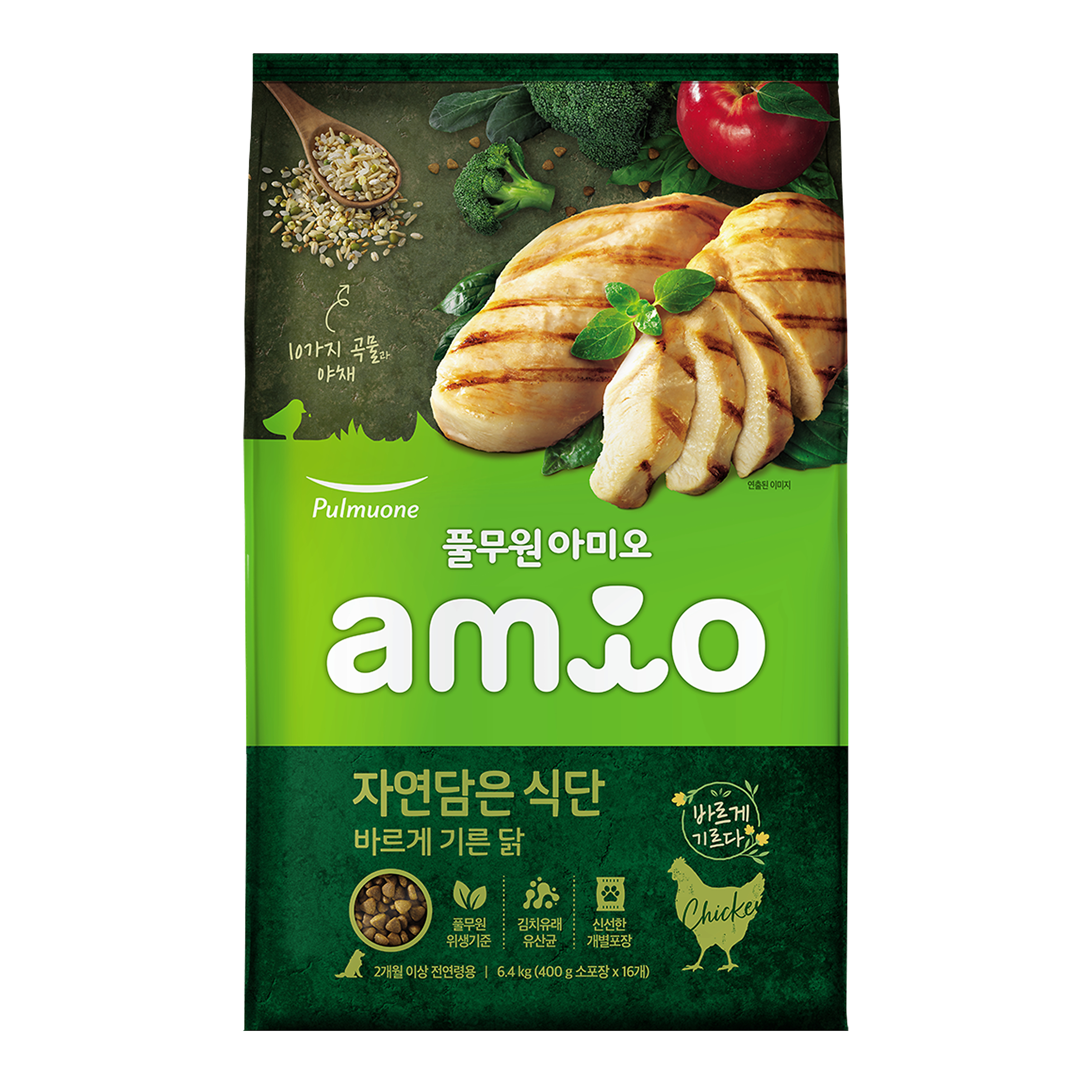 Amio 韓國自然營養系列狗糧 雞肉全犬配方 1.8kg (200g x 9袋)