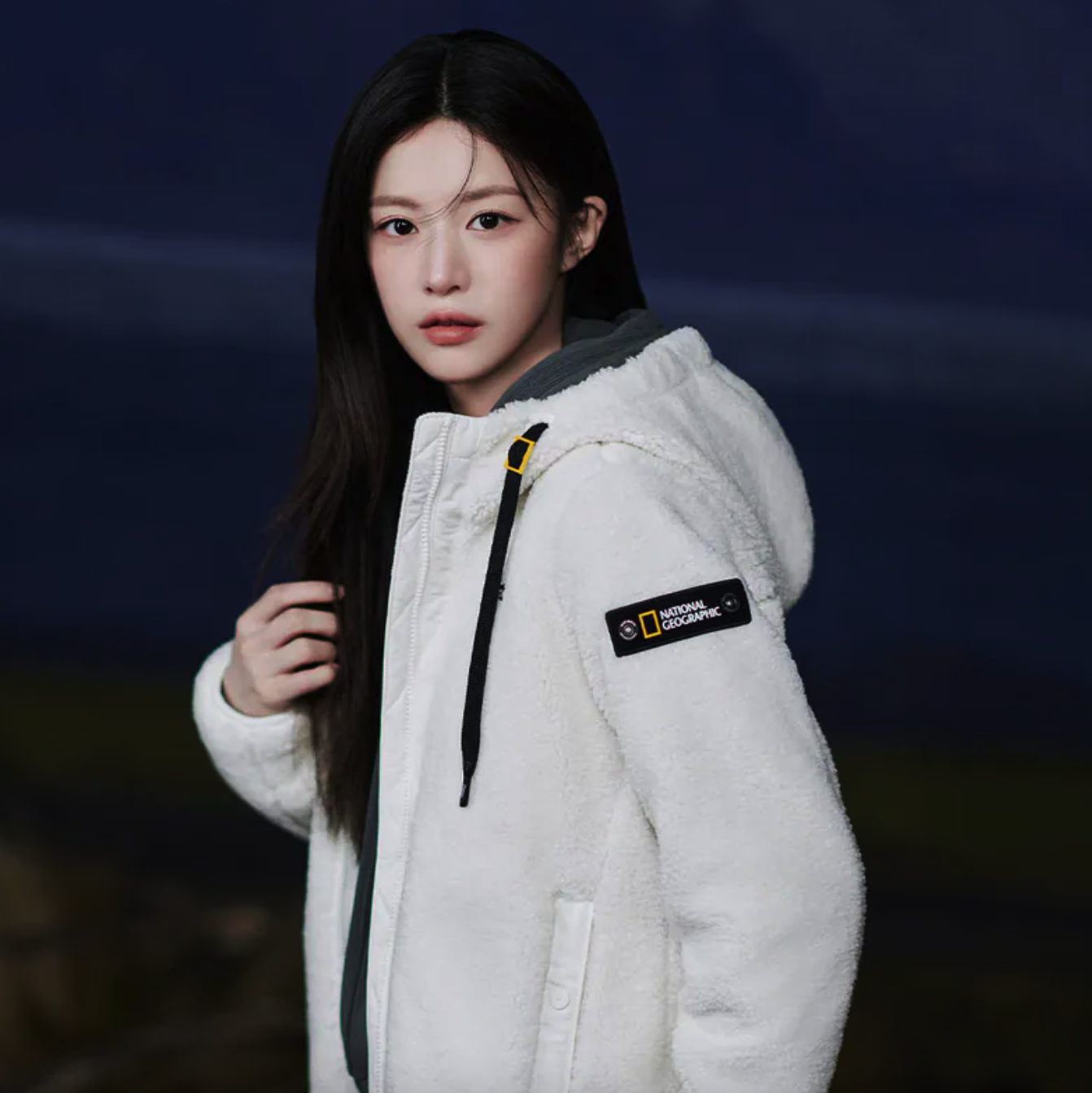 【韓國限時連線🇰🇷 10/19 晚上12點準時收單！！】NATIONAL GEOGRAPHIC 國家地理 女款 胸前布章logo 羊羔毛外套 高允貞同款🔥 N264WFJ150