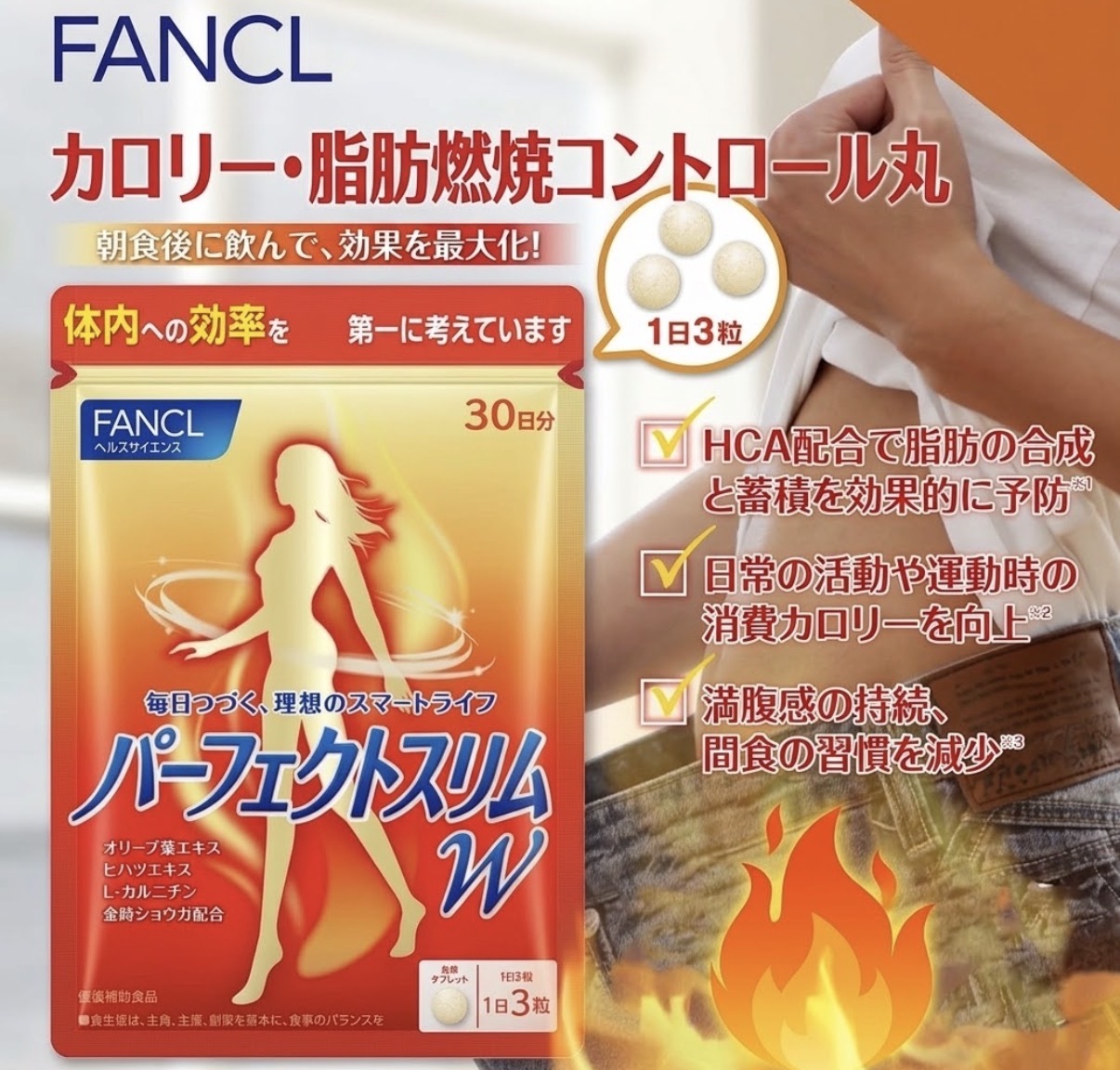 JP Fancl 完美燃脂纖體丸 紅色 30日分 TK261014