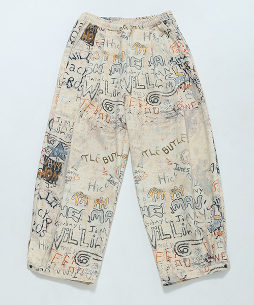 Revo.tokyo｜ Multi-Print Wide-Tuck Balloon Pants