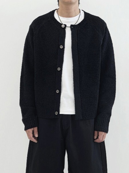 Slate Hidden Button Knit
