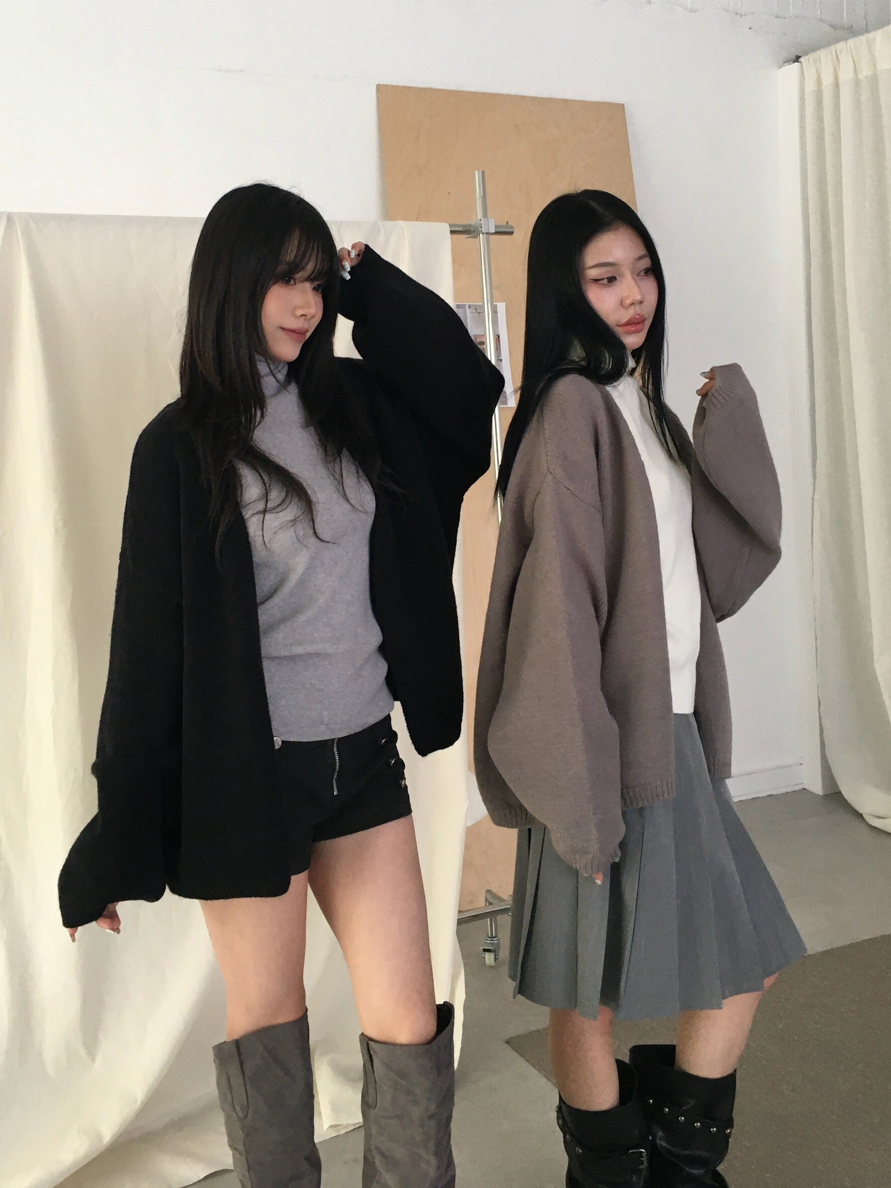 泡泡版型針織開衫外套