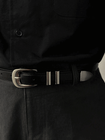 Western Double Loop Metal Tip Belt