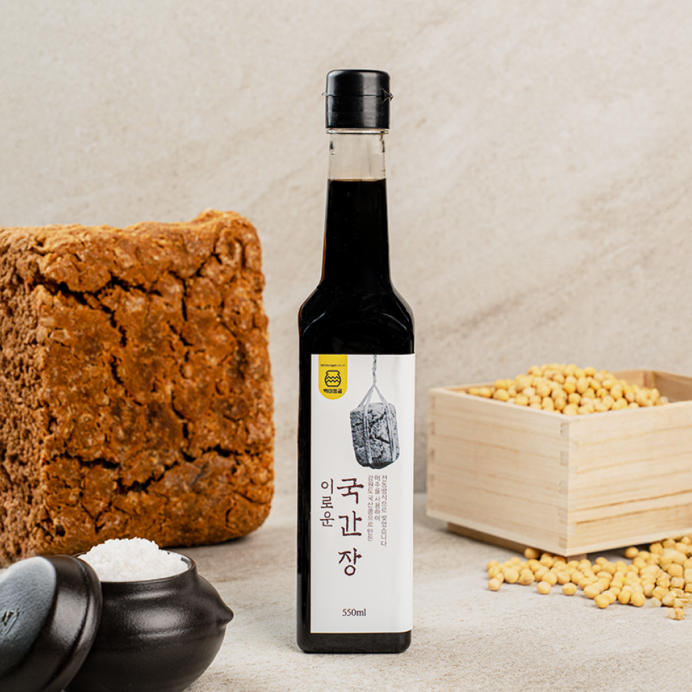 🔥韓國直送｜洪川郡手工甕釀 益淳韓式湯醬油 550ml｜零化學添加 傳統熟成 韓國主婦熬湯首選