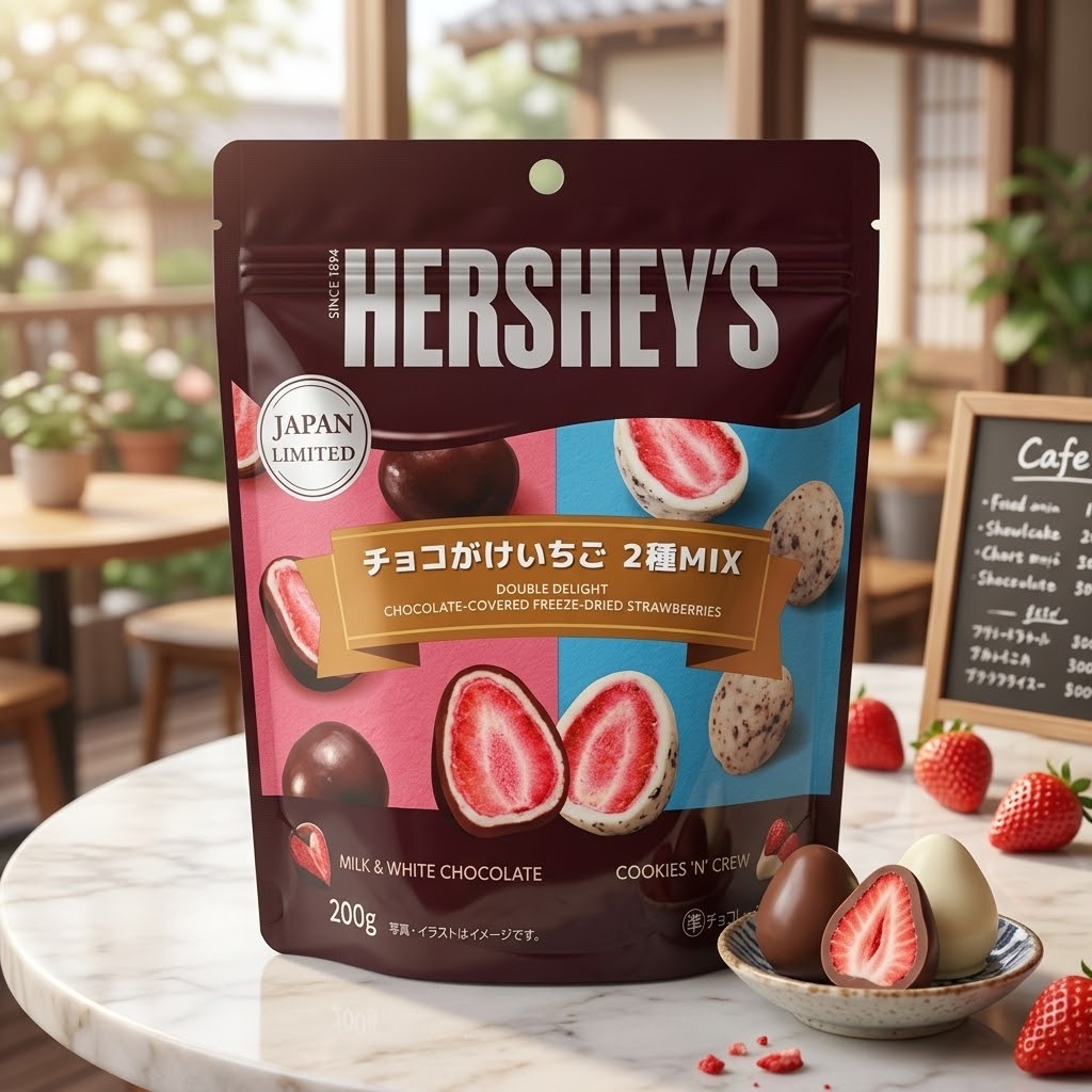 【數量限定】JP Hershey's 2種雜錦士多啤梨凍乾朱古力 200g 2537 TK261014