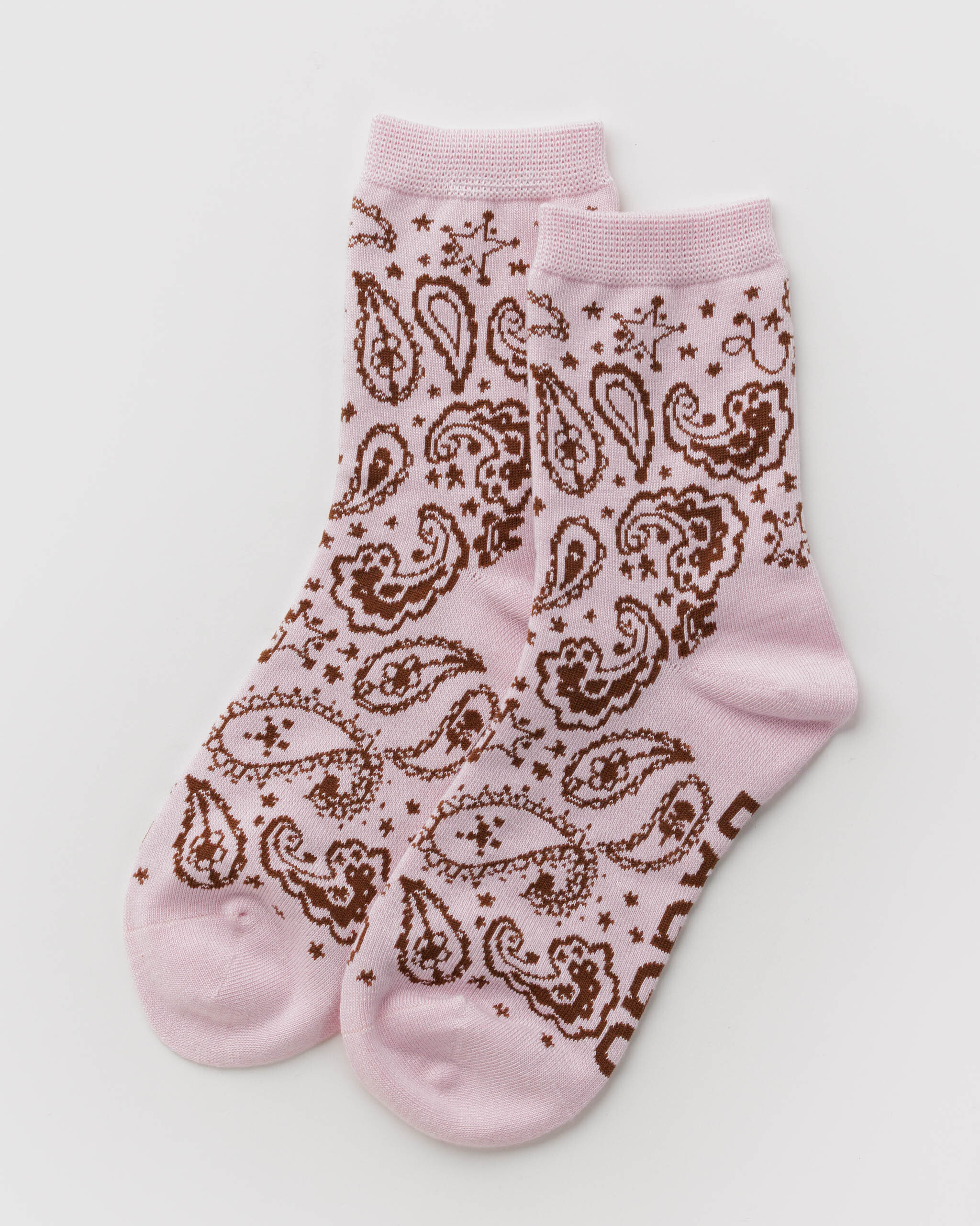 Crew Sock - Paisley Pink｜BAGGU