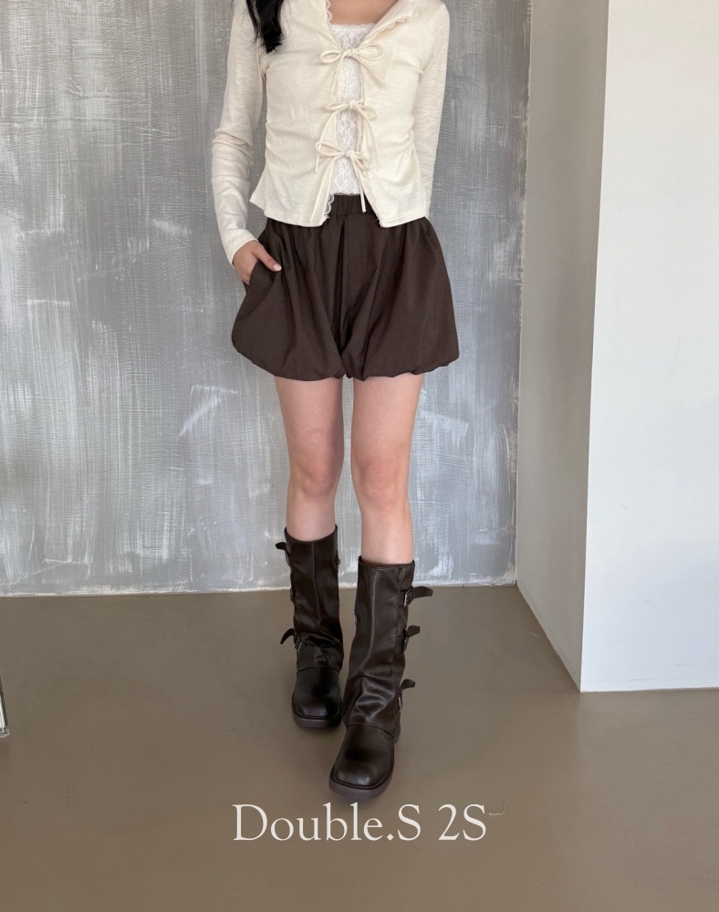 復古可愛兼具!雙口袋氣球短褲*2色