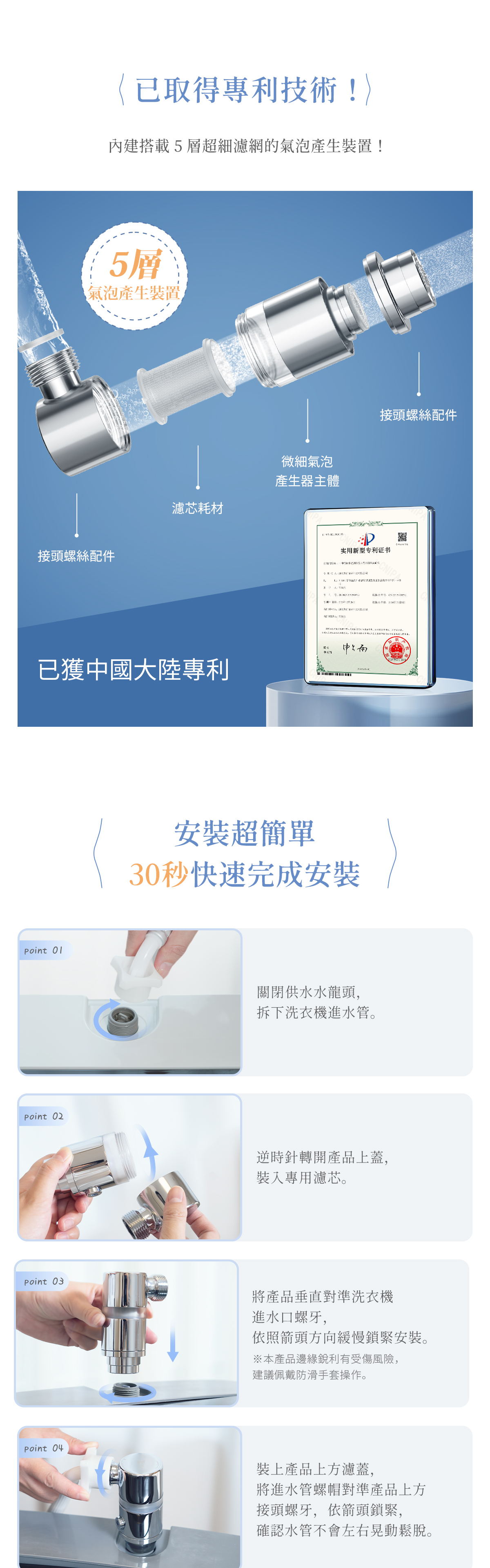 微氣泡,氣泡,洗衣機,超細微氣泡,finebubble,bubble,日本衛浴,精品衛浴,微氣泡協會,fbia,蓮蓬頭,軟管,花灑,淋浴,沐浴,換個角度有限公司,禮品,送禮,livella