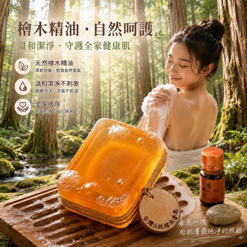 WSBB13081  檜木精油手工皂【一組2塊】（12月上旬）