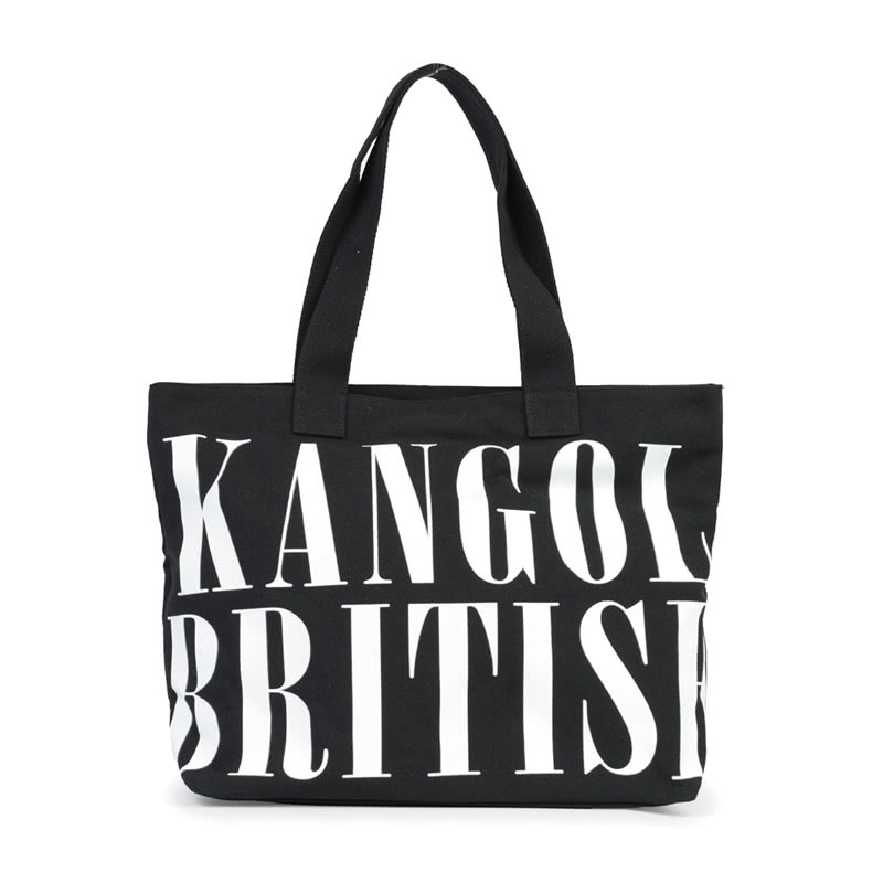 【KANGOL】純棉帆布托特包｜大容量收納．手提肩背｜2色-65551706