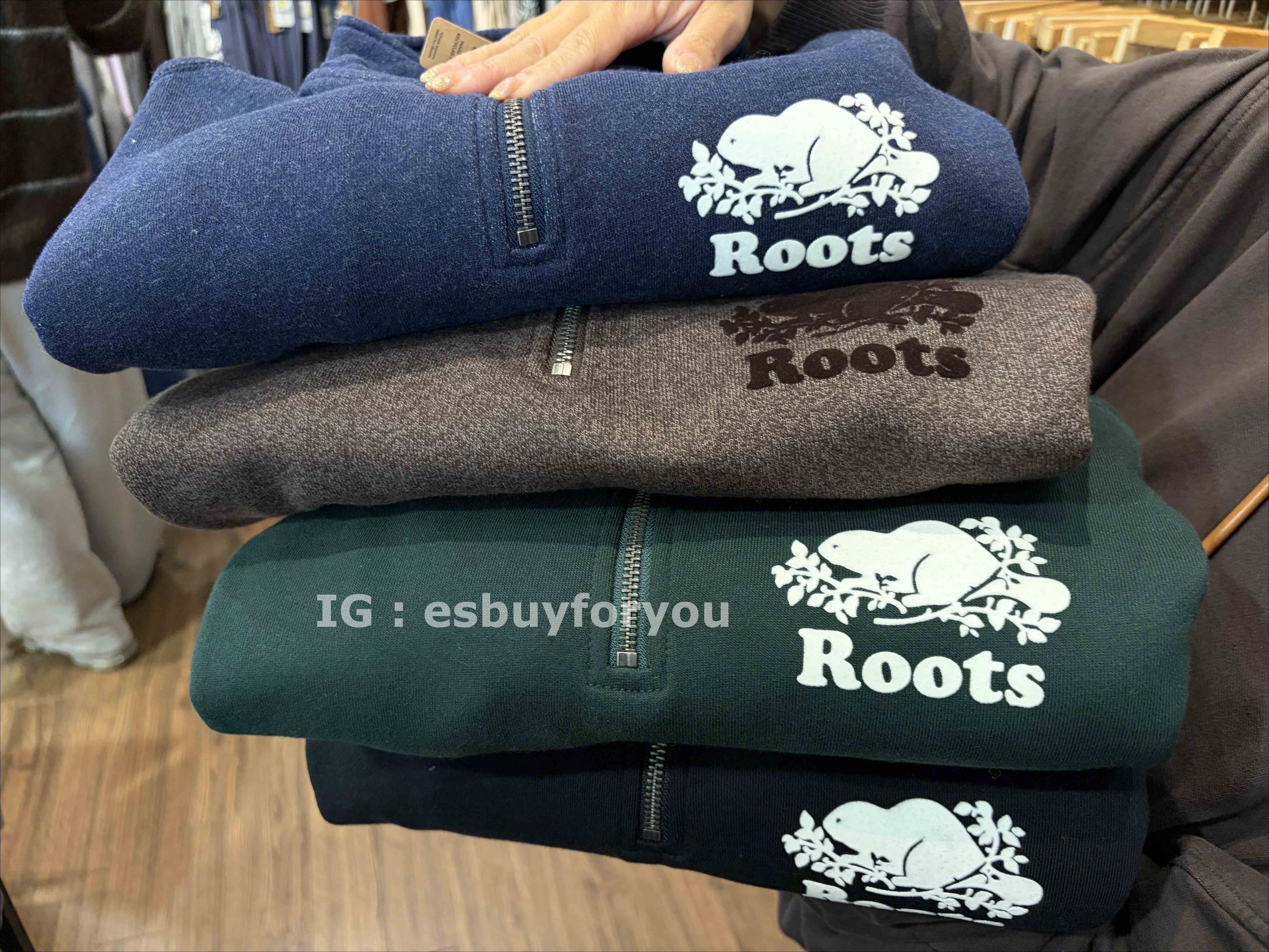 ROOTS 大人(Unisex) 有機棉 經典款 海狸 刷毛 半拉鍊外套 (4色)