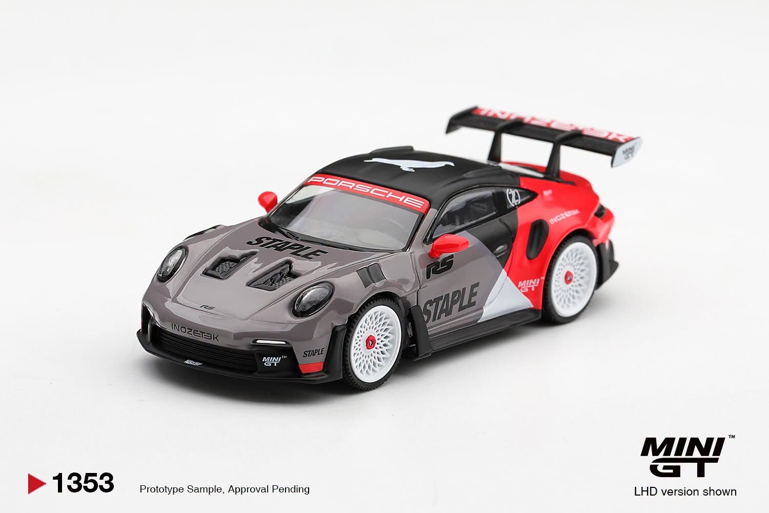 [Pre order] Mini GT #1353 Porsche 911 GT3 RS STAPLE x INOZETEK