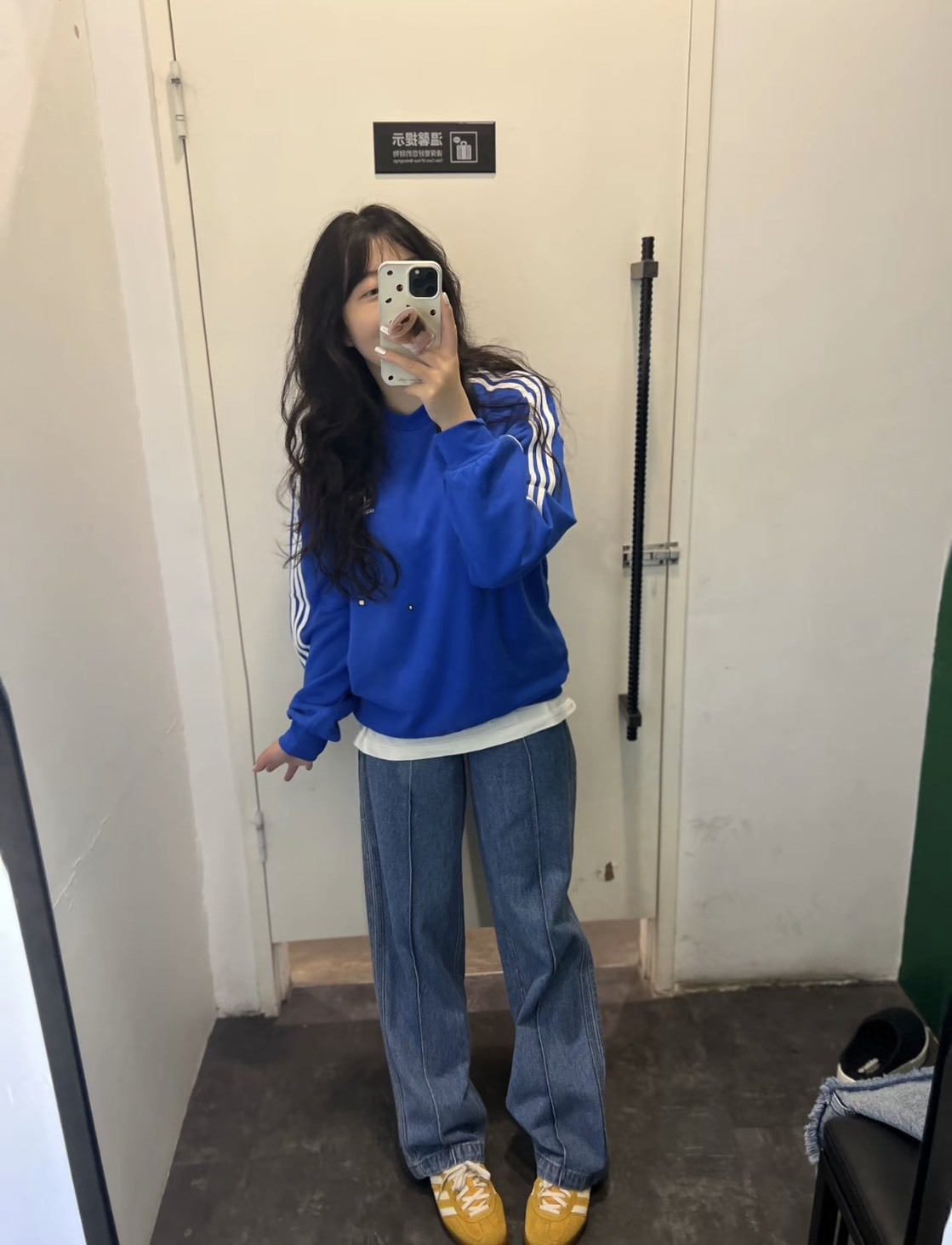 【10/16 - 10/18 週末優惠】【預購】ADIDAS DENIM  牛仔 長褲 藍色 女款 IW5758