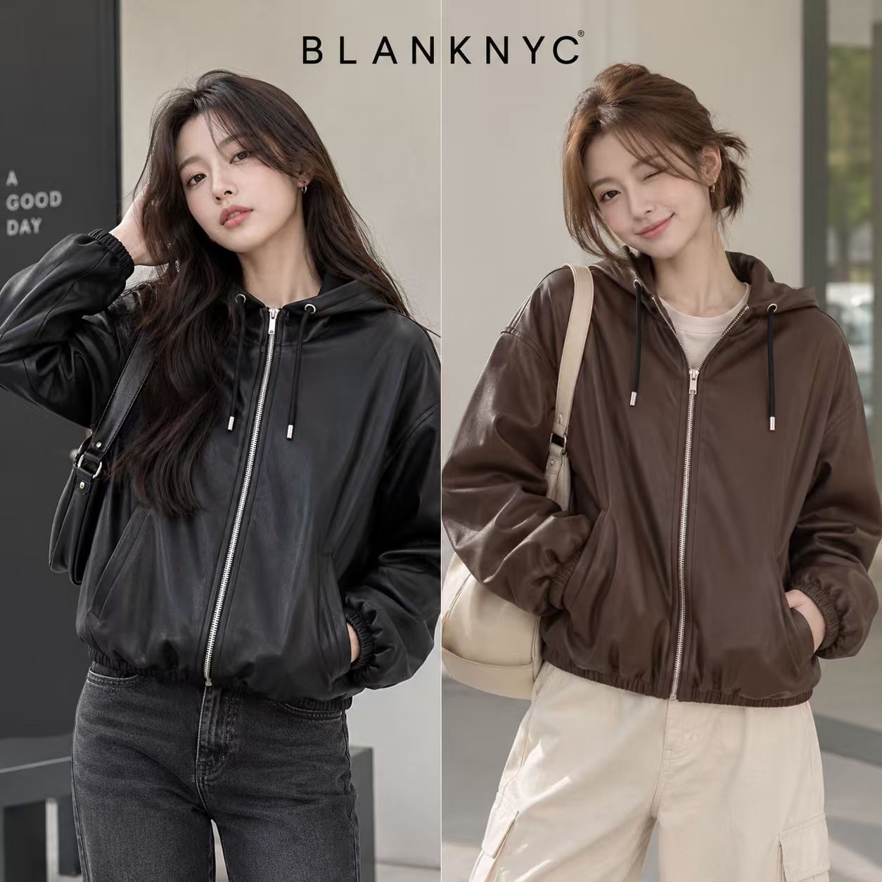 【預購】BLANKNYC N101504 女裝拉鏈連帽外套