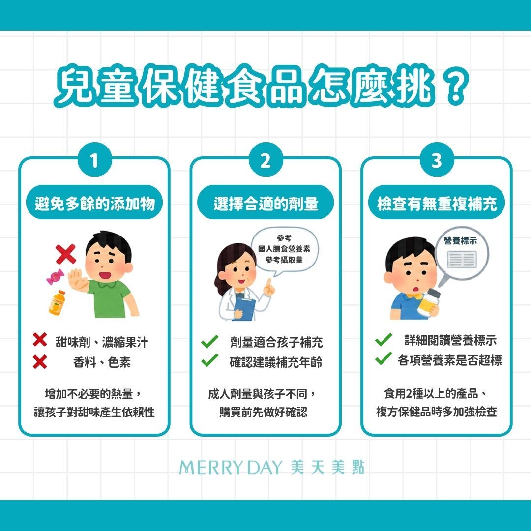 兒童保健食品挑選原則