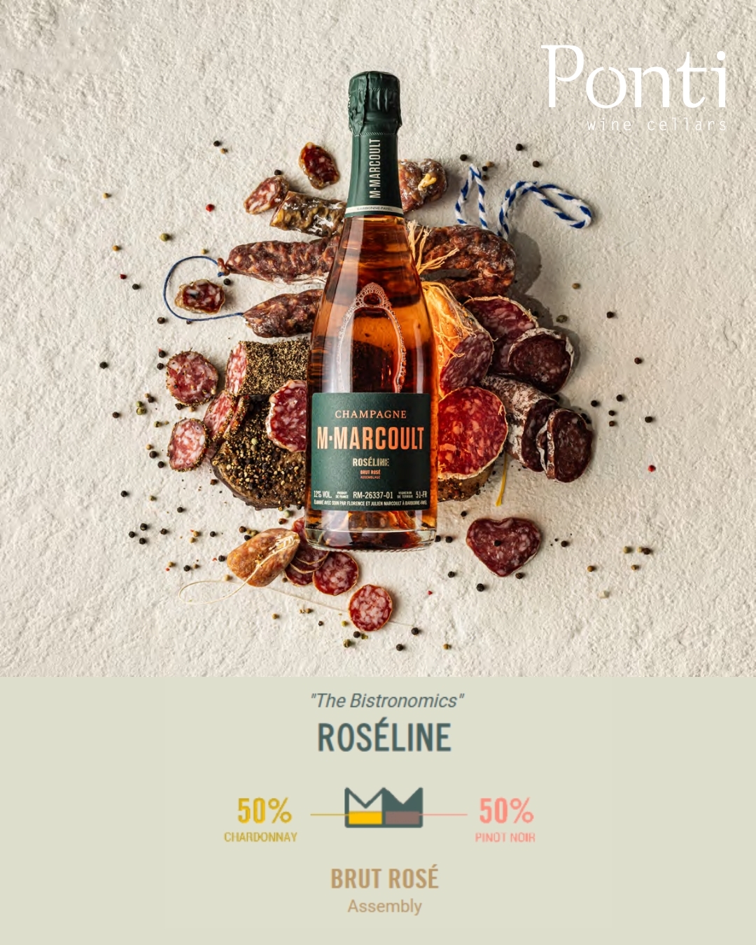 Bottle: Champagne M.Marcoult Roseline Brut Rose