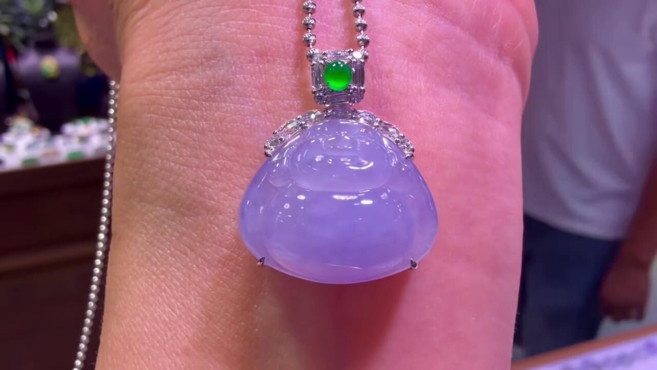 翡翠紫佛公,天然翡翠A玉, 緬甸玉, Jade, Jadeite