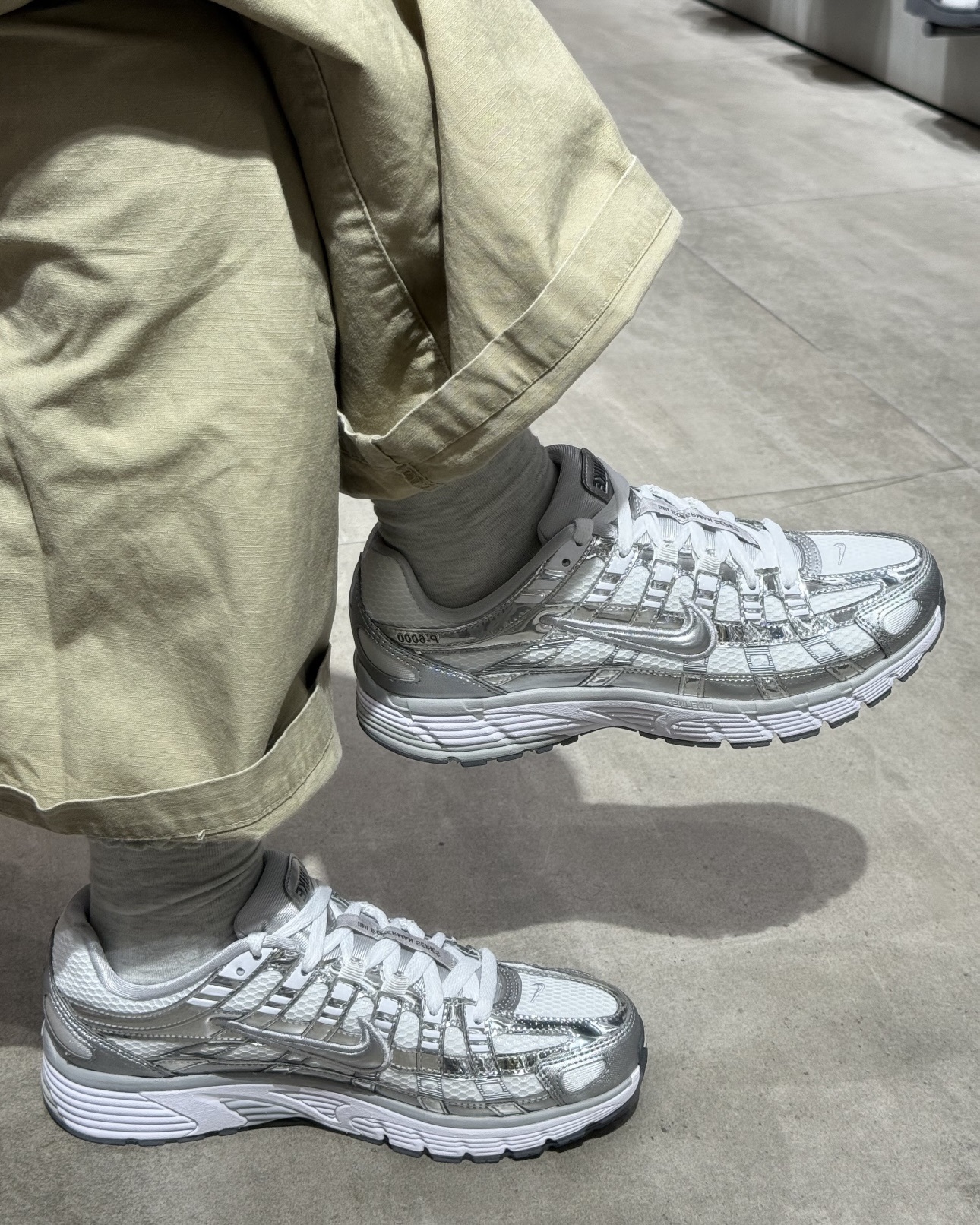 男女鞋 NIKE P-6000 'White Metallic Silver' 白銀 液態銀 老爹鞋 低筒 休閒鞋【CN0149-100】