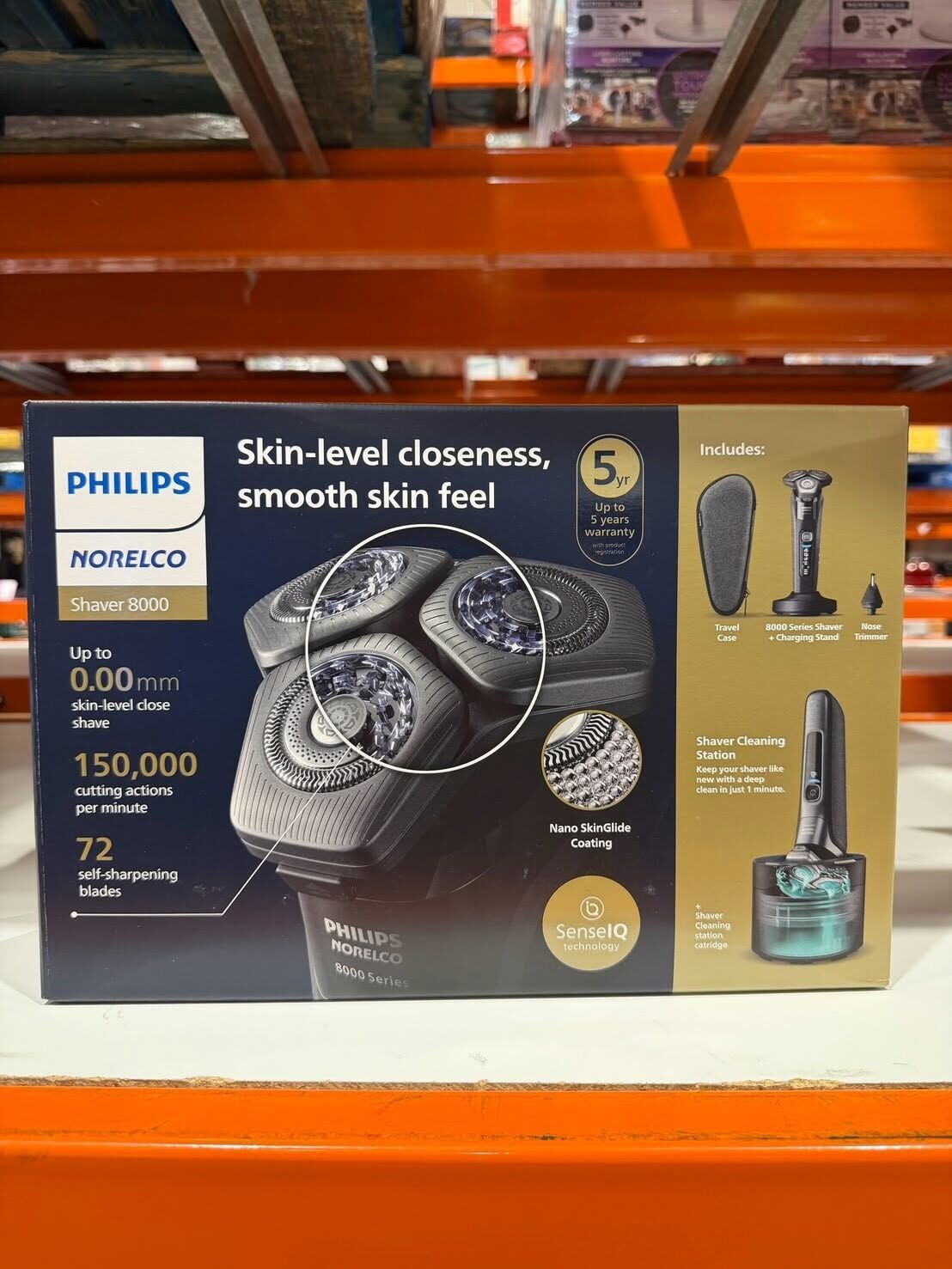 【現貨】Philips Norelco Shaver 8000 濕乾兩用電鬍刀 (搭載 SenseIQ 智能感應技術) (含運)