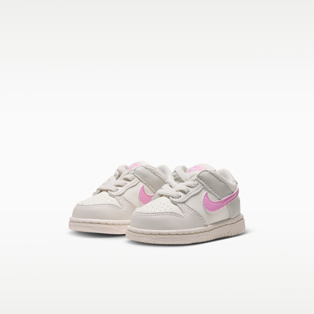 小童鞋 NIKE DUNK LOW TD 白粉 皮革 復古 低筒 運動 休閒鞋【IU7767-105】