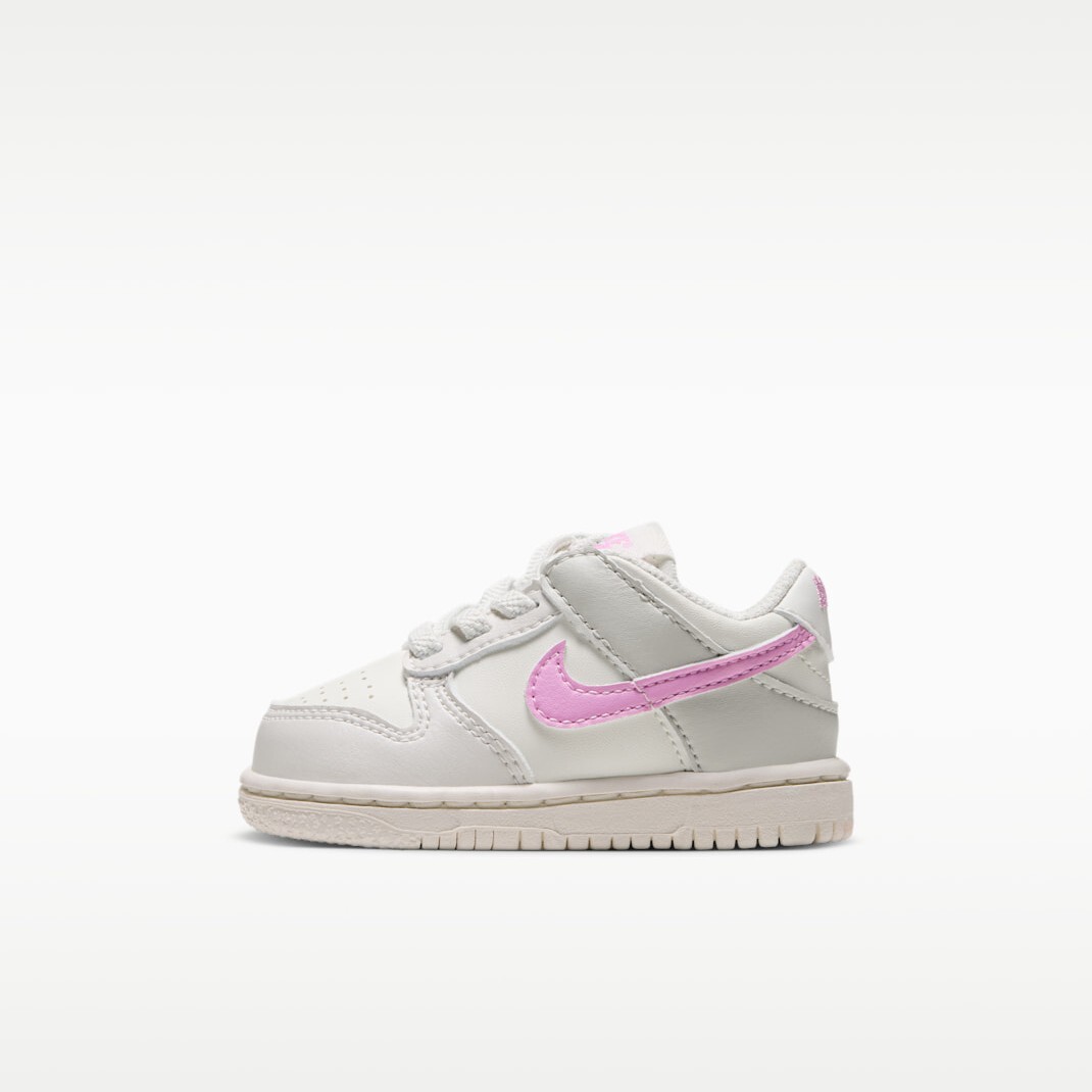 小童鞋 NIKE DUNK LOW TD 白粉 皮革 復古 低筒 運動 休閒鞋【IU7767-105】