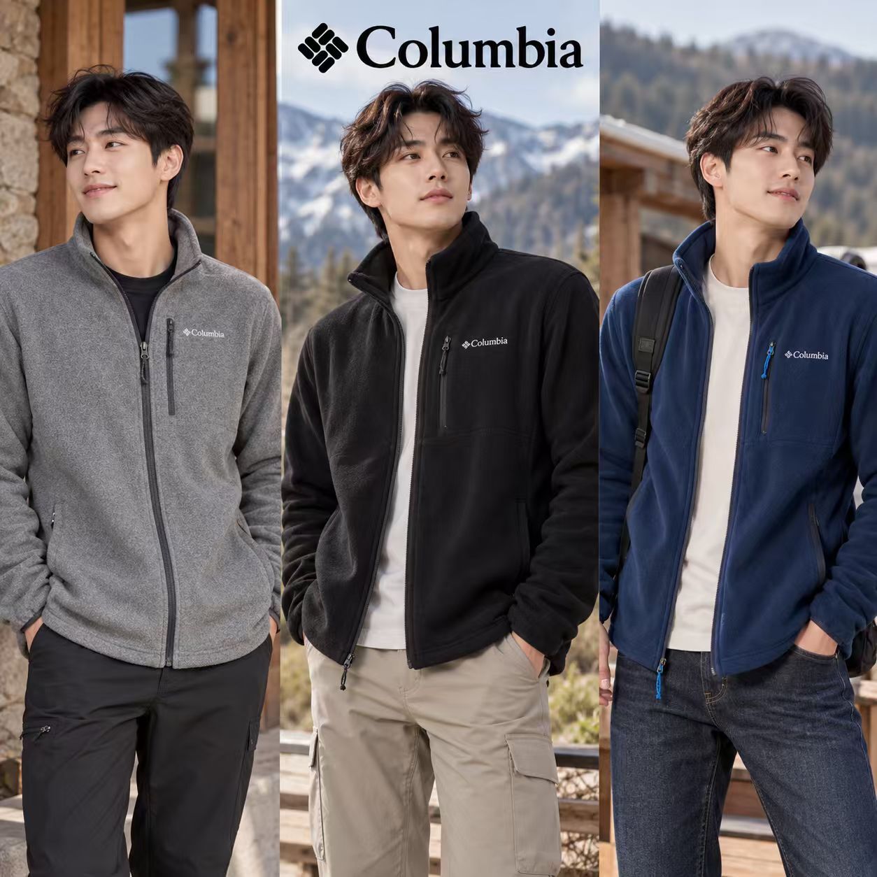 【預購】Columbia N101508 男裝立領拉鏈外套