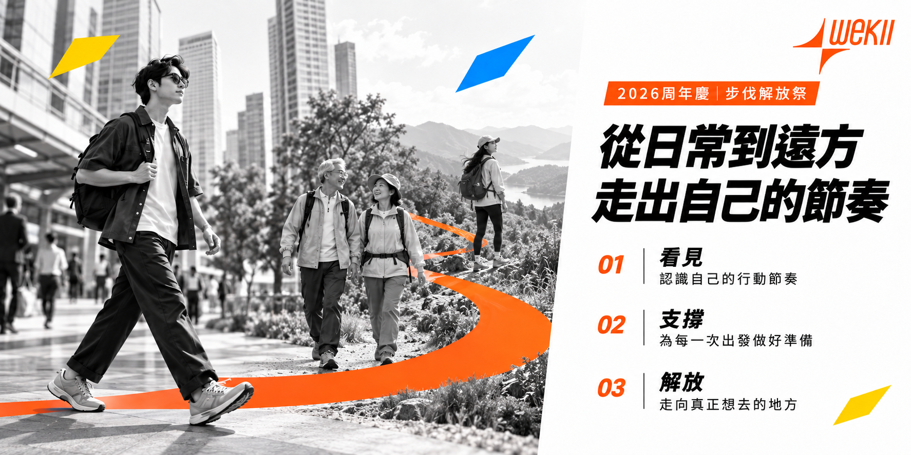 從日常到遠方，透過看見、支撐與解放走出自己的節奏