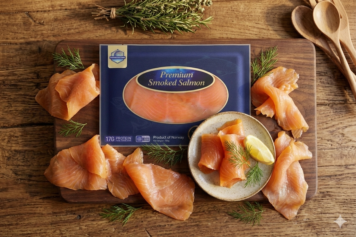 PACIFIC SALMON - Premium Smoked Salmon Slices(Frozen-18C) [藍]煙三文魚