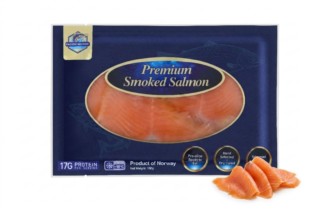 PACIFIC SALMON - Premium Smoked Salmon Slices(Frozen-18C) [藍]煙三文魚