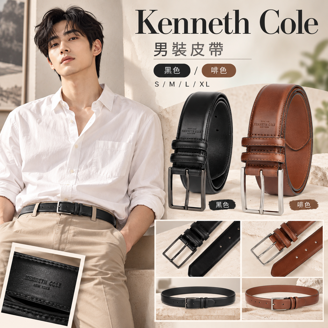 【預購】Kenneth Cole N101509 男裝皮帶