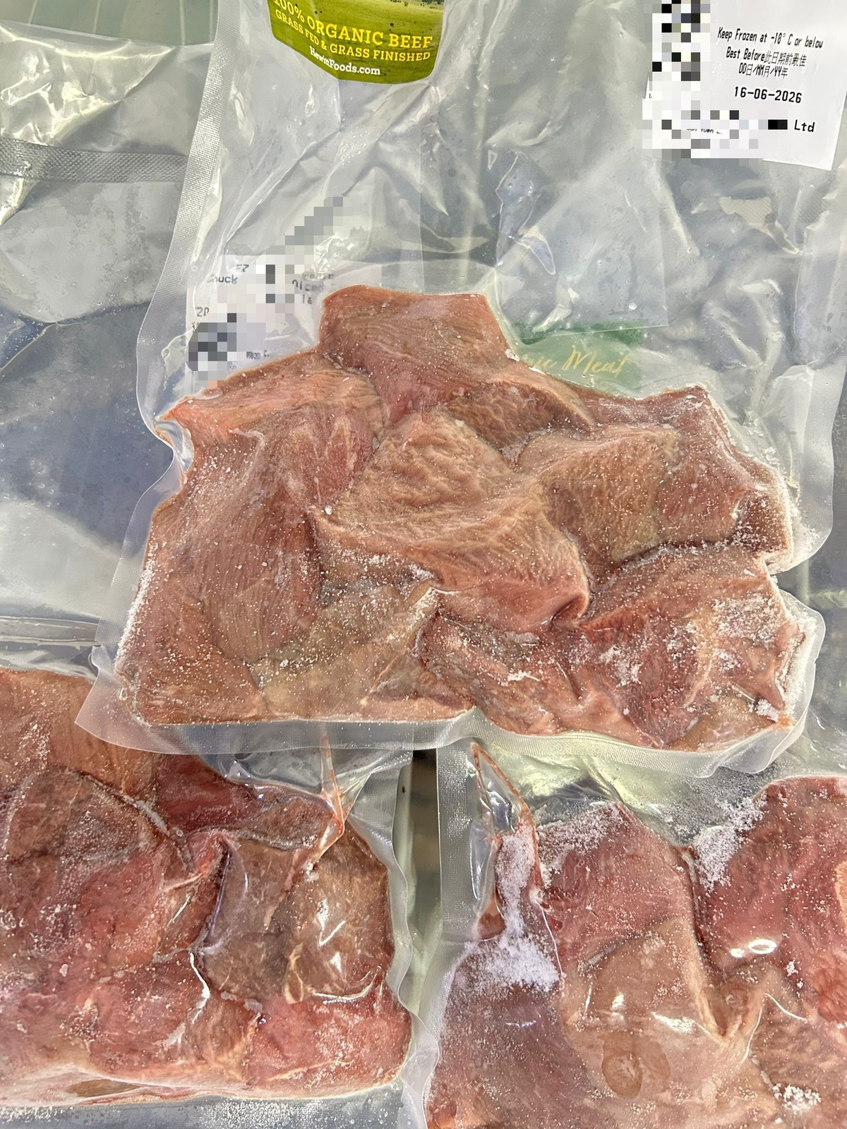 The Organic Meat Co. - Australia Grass fed Organic BeefChuck Tender Diced 500g(Frozen -18°C)