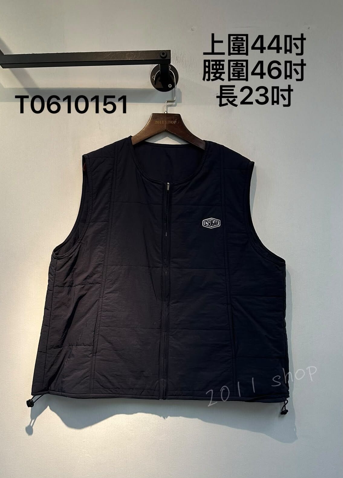 出口日本小刺繡雙面背心外套  上圍44吋 腰圍46吋 長23吋  T0610151