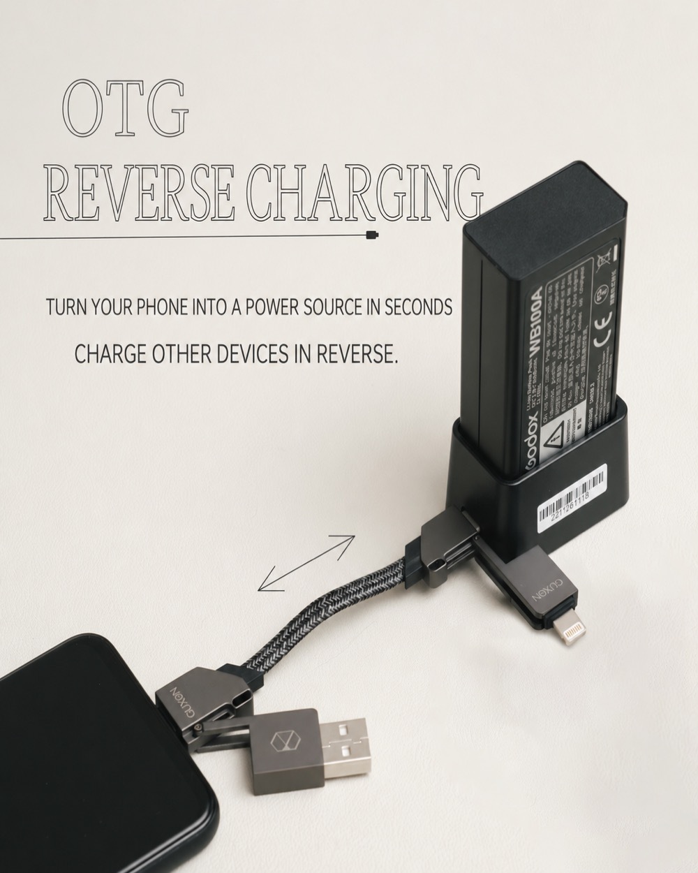 OTG reverse charging turns a phone into a power source for other devices