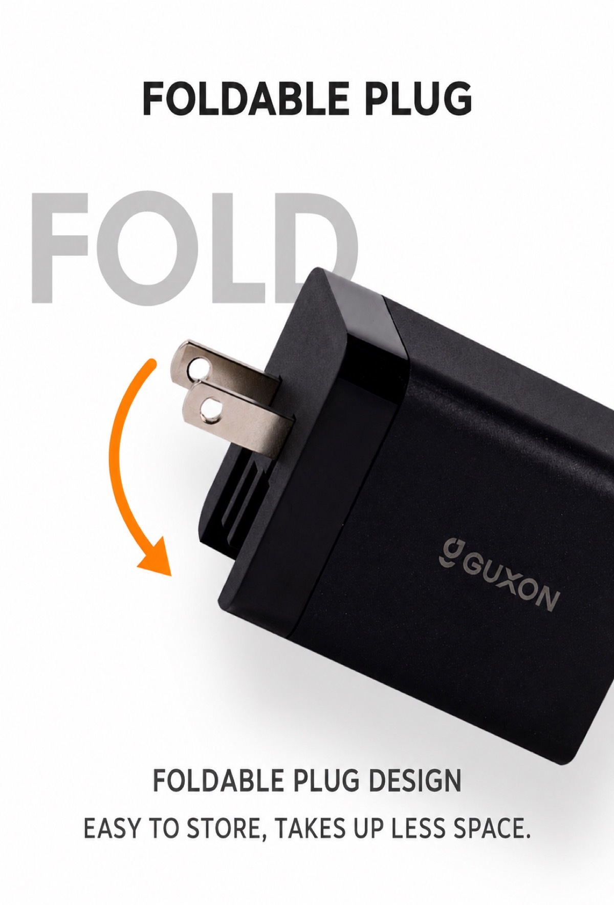 Foldable plug design, easy to store and takes up less space
