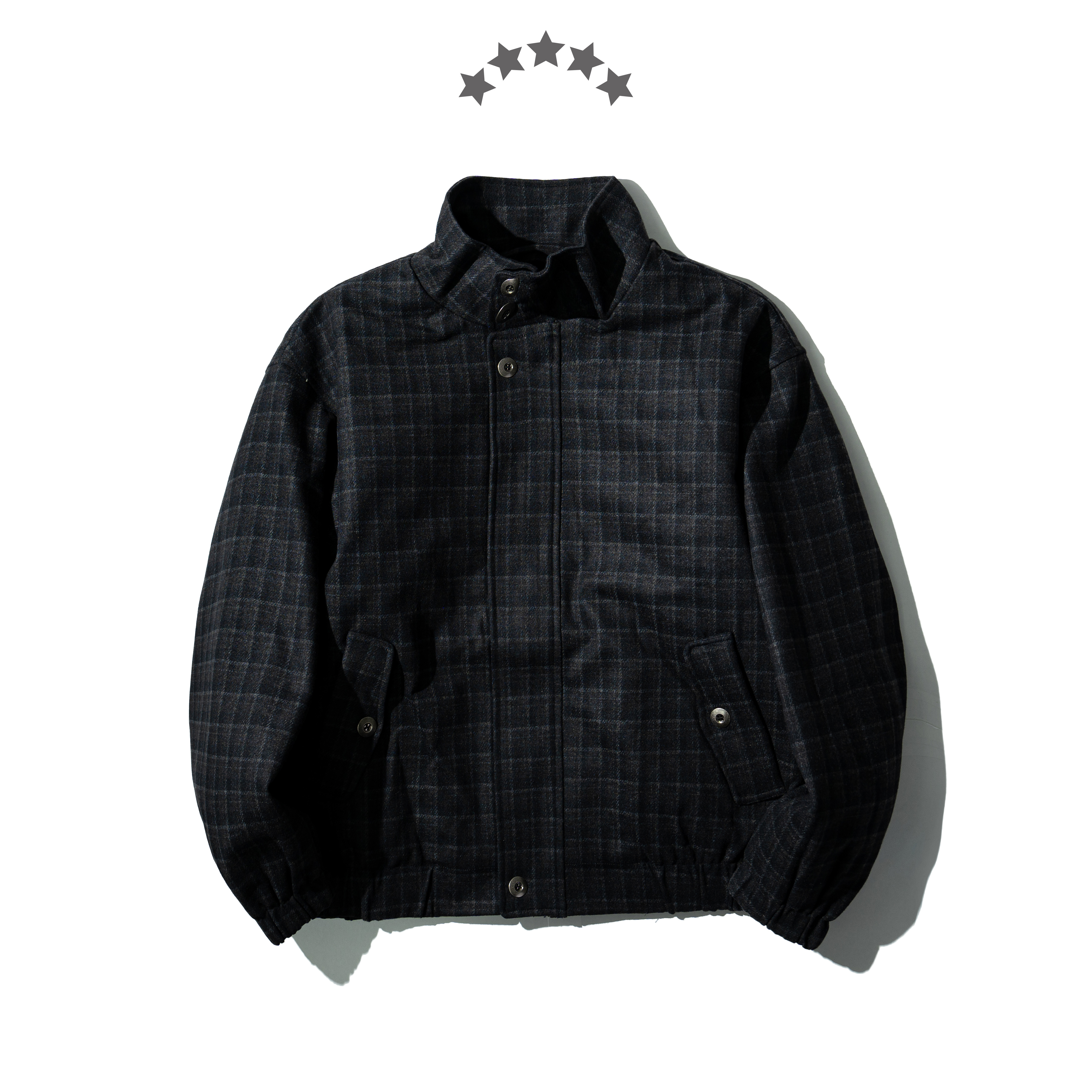 Stand Collar Plaid Down Jacket 立領格紋 羽絨外套 [O-JK132]