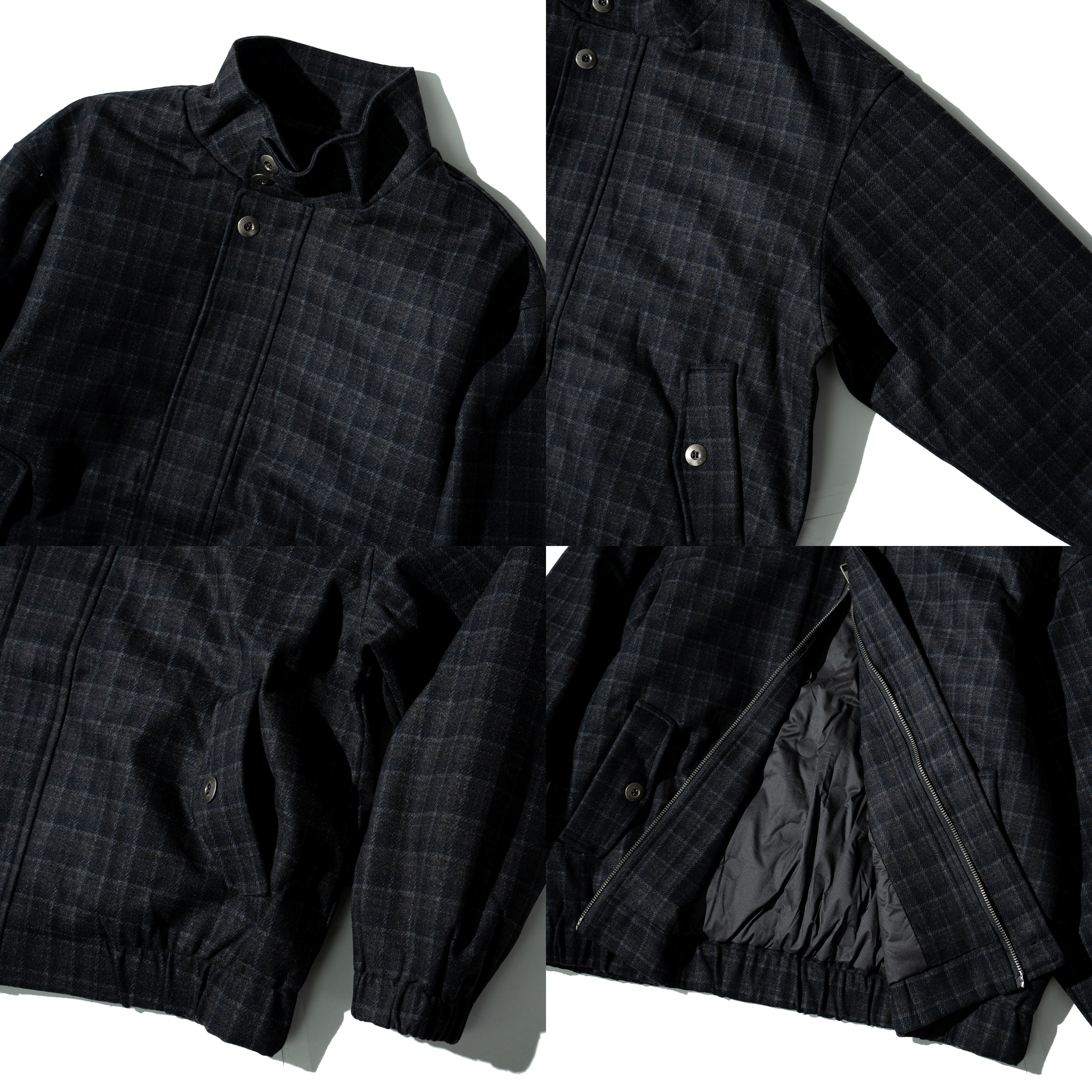 Stand Collar Plaid Down Jacket 立領格紋 羽絨外套 [O-JK132]