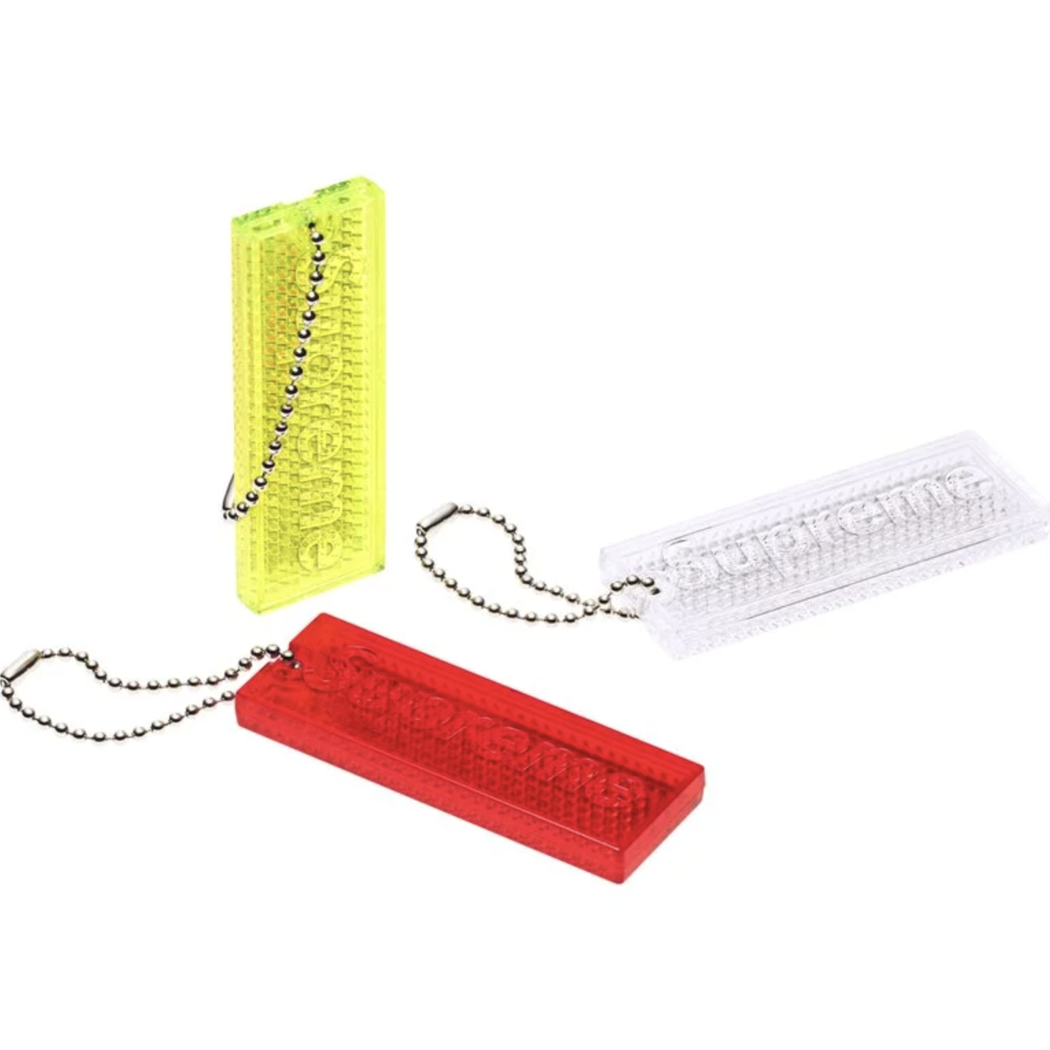 -(C05)-SUPREME REFLECTIVE KEYCHAIN 反光 鑰匙圈 紅色/螢光黃/透明-FW26A108