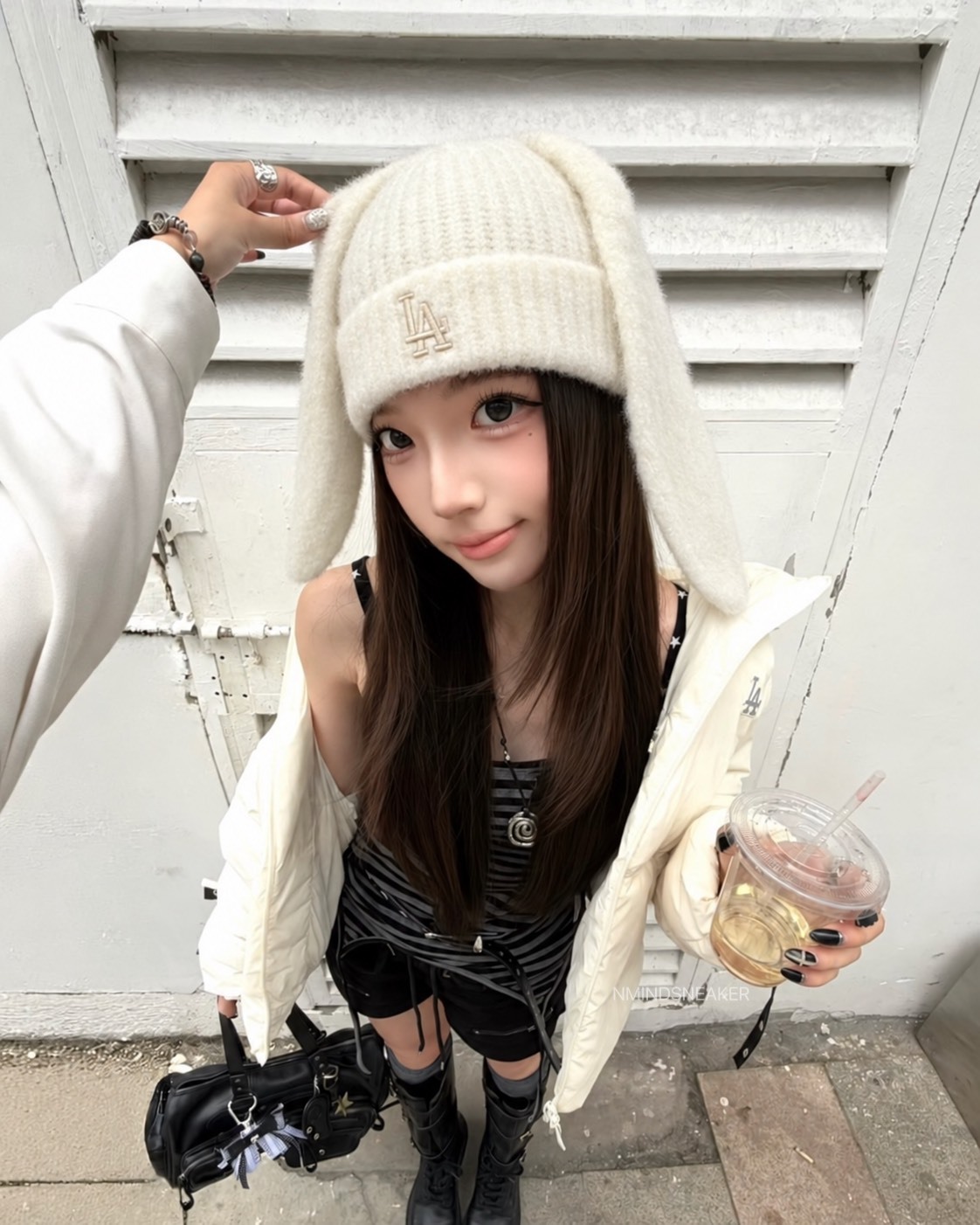 < 2026 秋冬最新款🐰>  MLB Bunny Beanie LA  垂耳兔兔毛絨毛帽