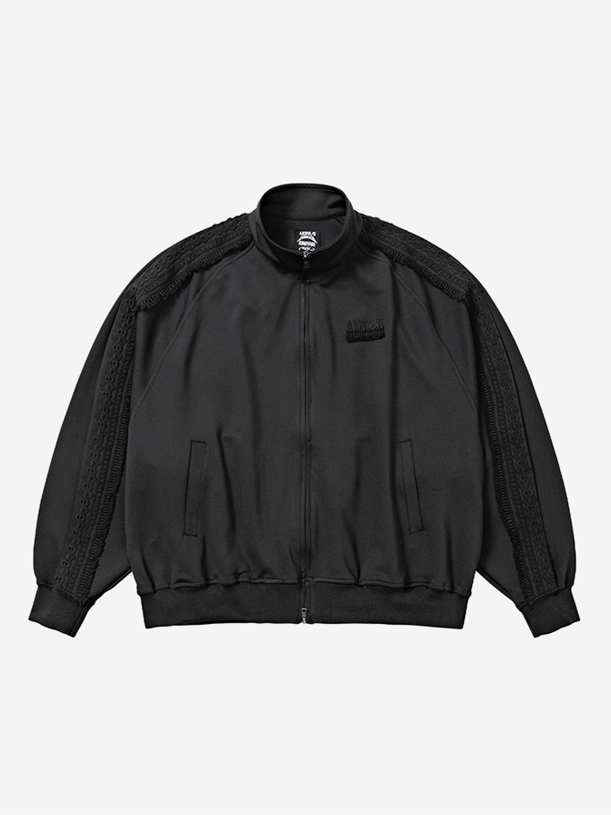 AJOBYAJO MULTI LACE TRIM RAGLAN TRACK JACKET 外套