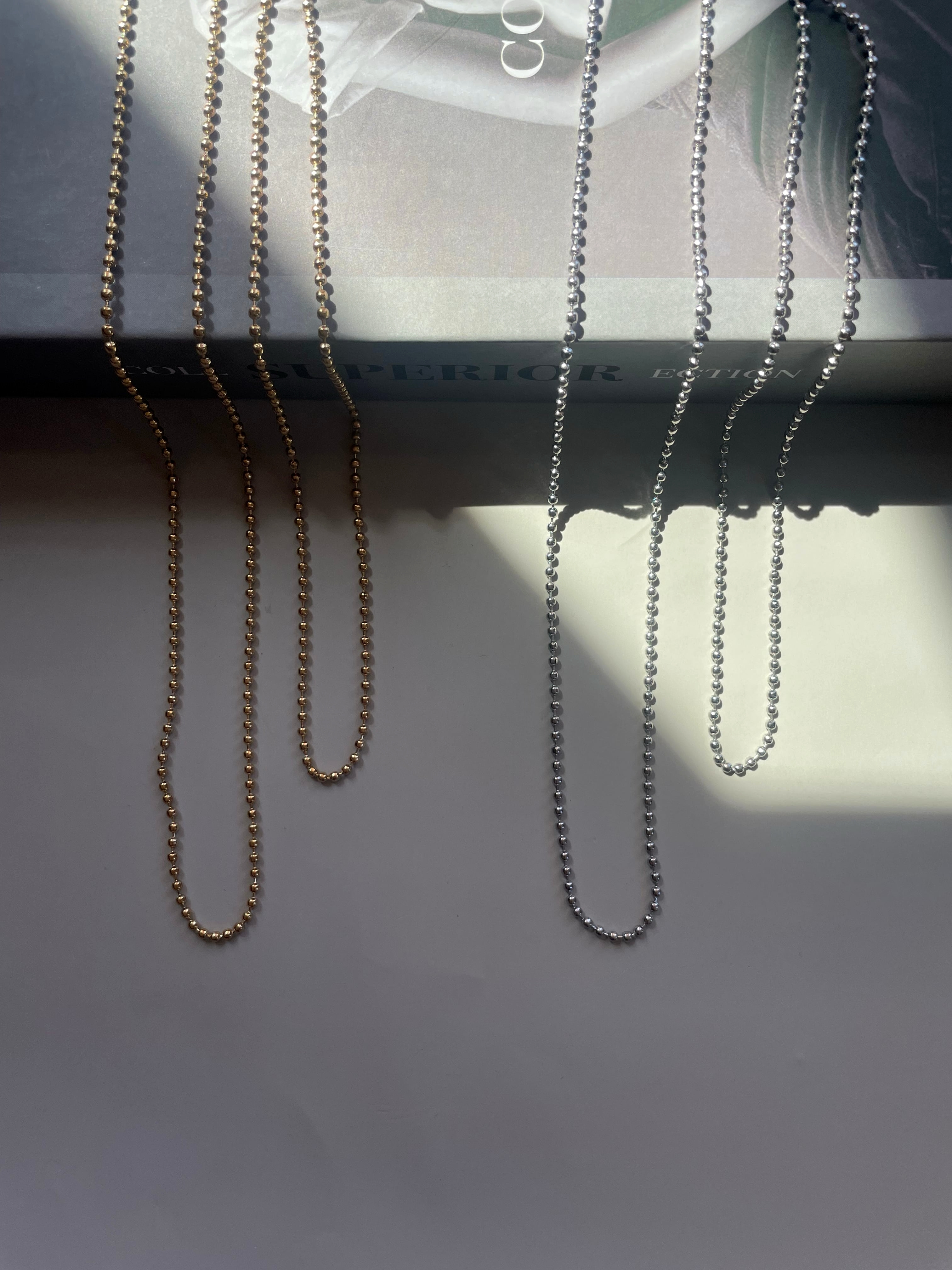 MG mini ball chain necklace