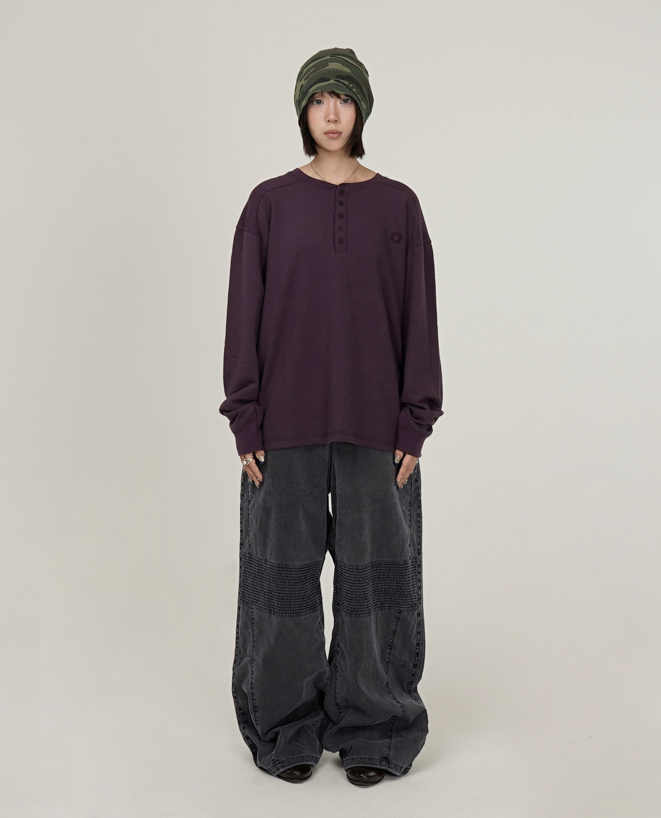 999HUMANITY EVERYDAY HENRY NECK LONG SLEEVE TEE - 26FW
