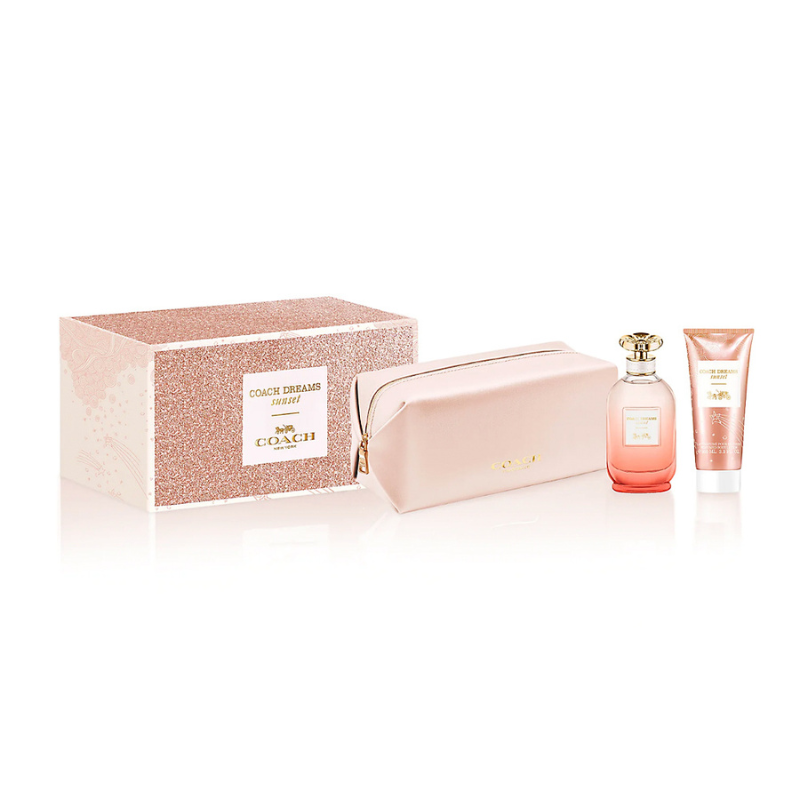 (Pre-order 7-10 days)Coach Dreams Sunset Set (Women EDP 90ml + Parfum Body Lotion 100ml + Pouch) (Barcode: 3386460170307)