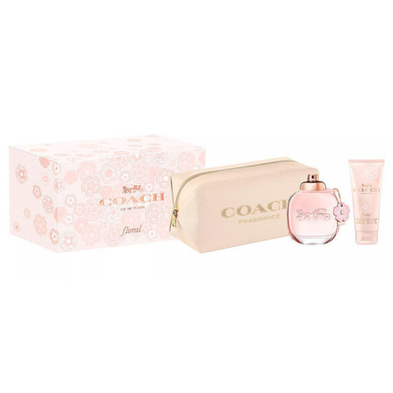 (Pre-order 7-10 days)Coach Floral Set (Women EDP 90ml + Parfum Body Lotion 100ml + Pouch) (Barcode: 3386460170260)