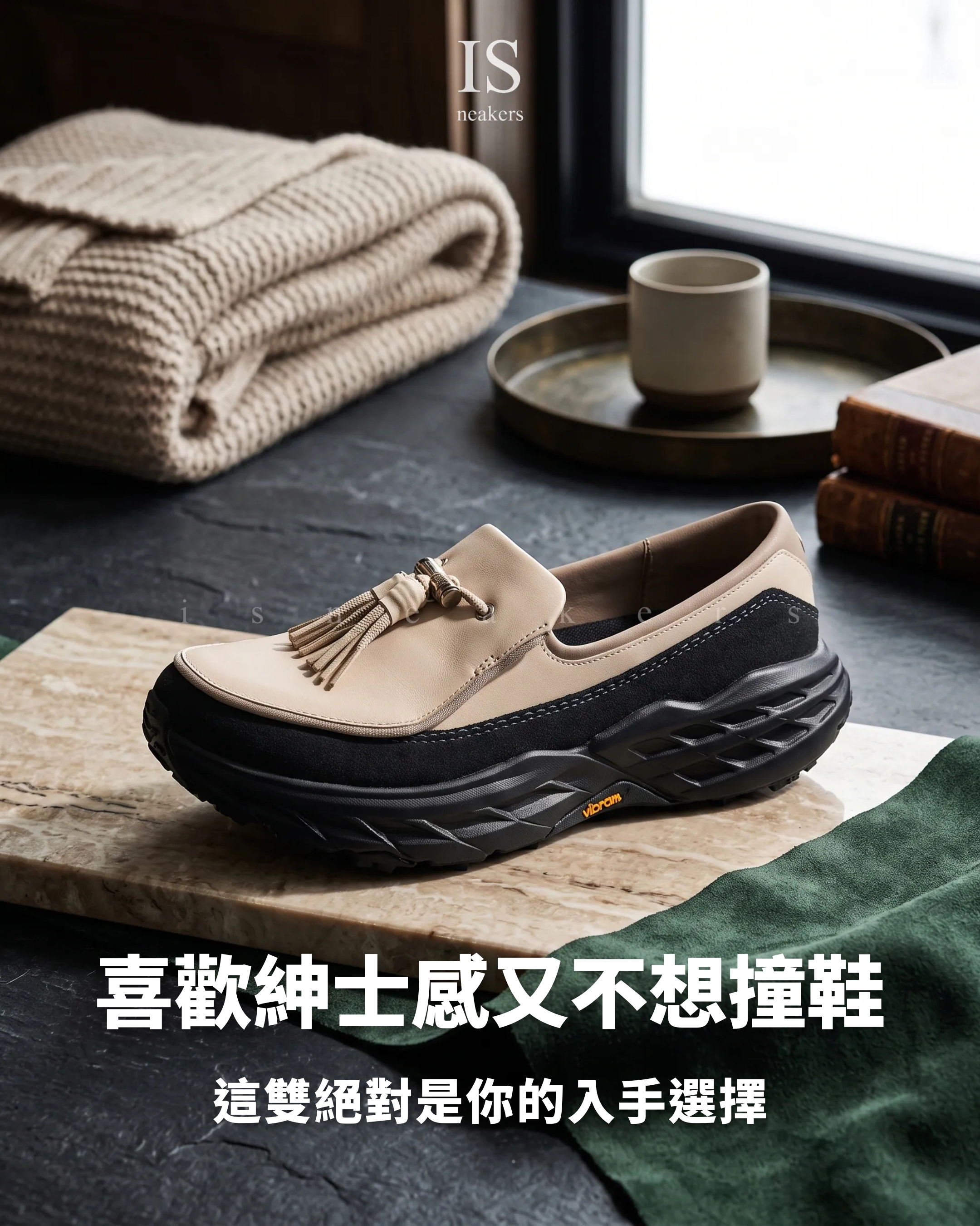 iSNEAKERS｜ Hoka One One Speed Loafer "Beige Black" 米黑 1162170-BHRC