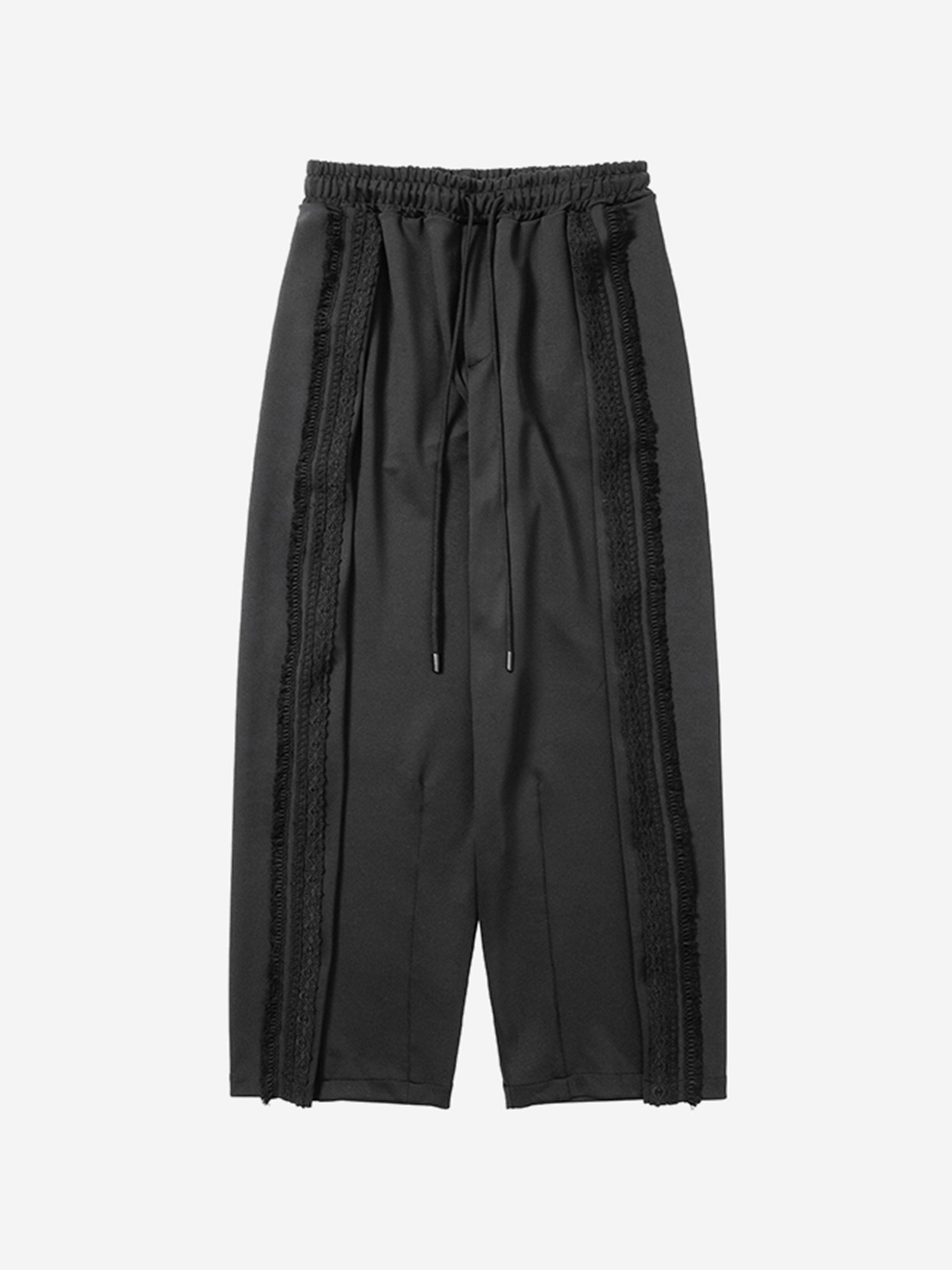 AJOBYAJO MULTI LACE TRIM ONE TUCK TRACK PANTS 長褲