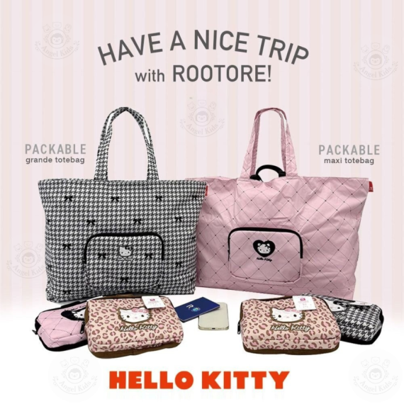 Hello Kitty 可摺疊環保袋 黑色現貨
