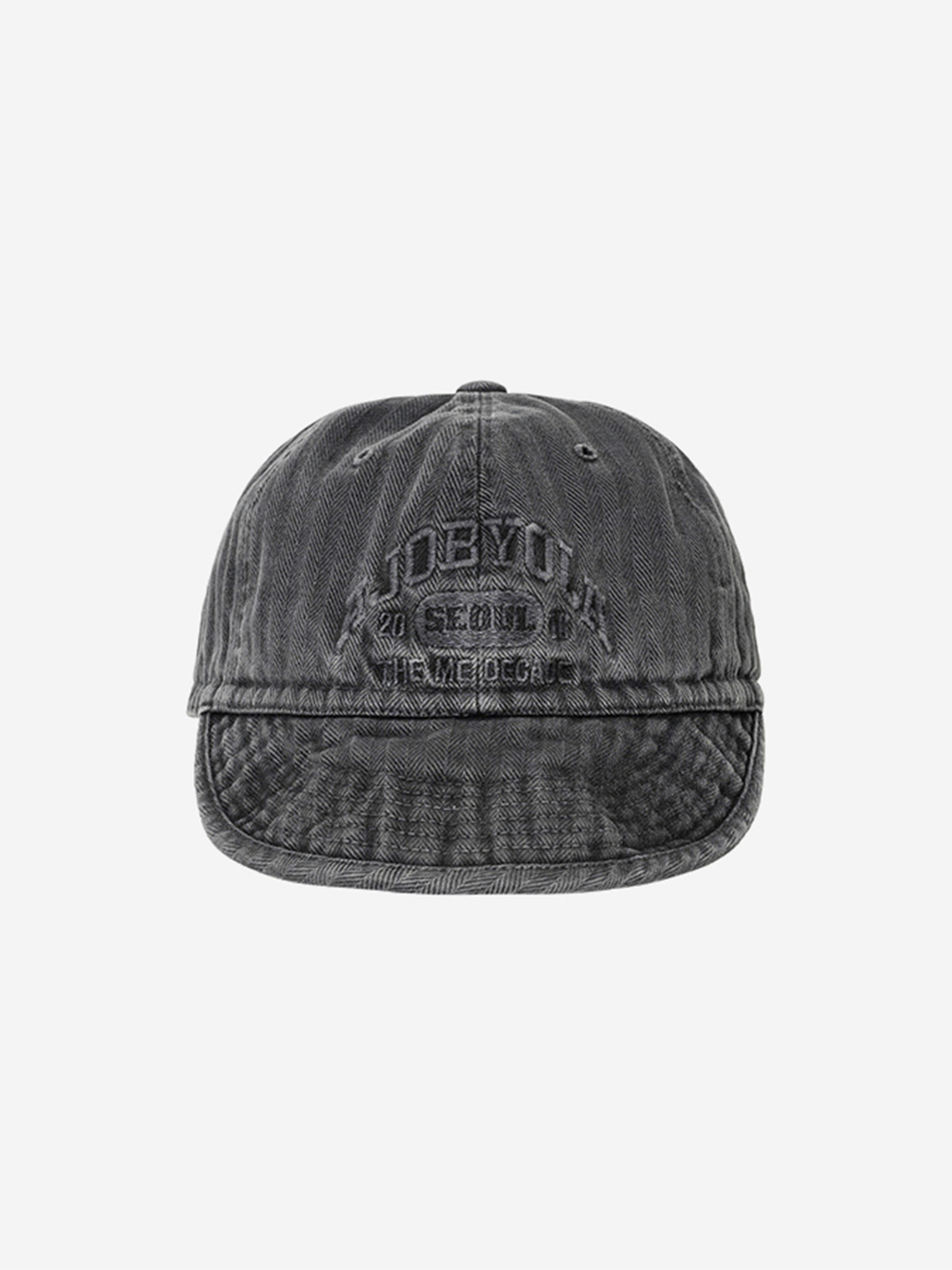AJOBYAJO WASHED HERRINGBONE SOFT BRIM CAP棒球帽