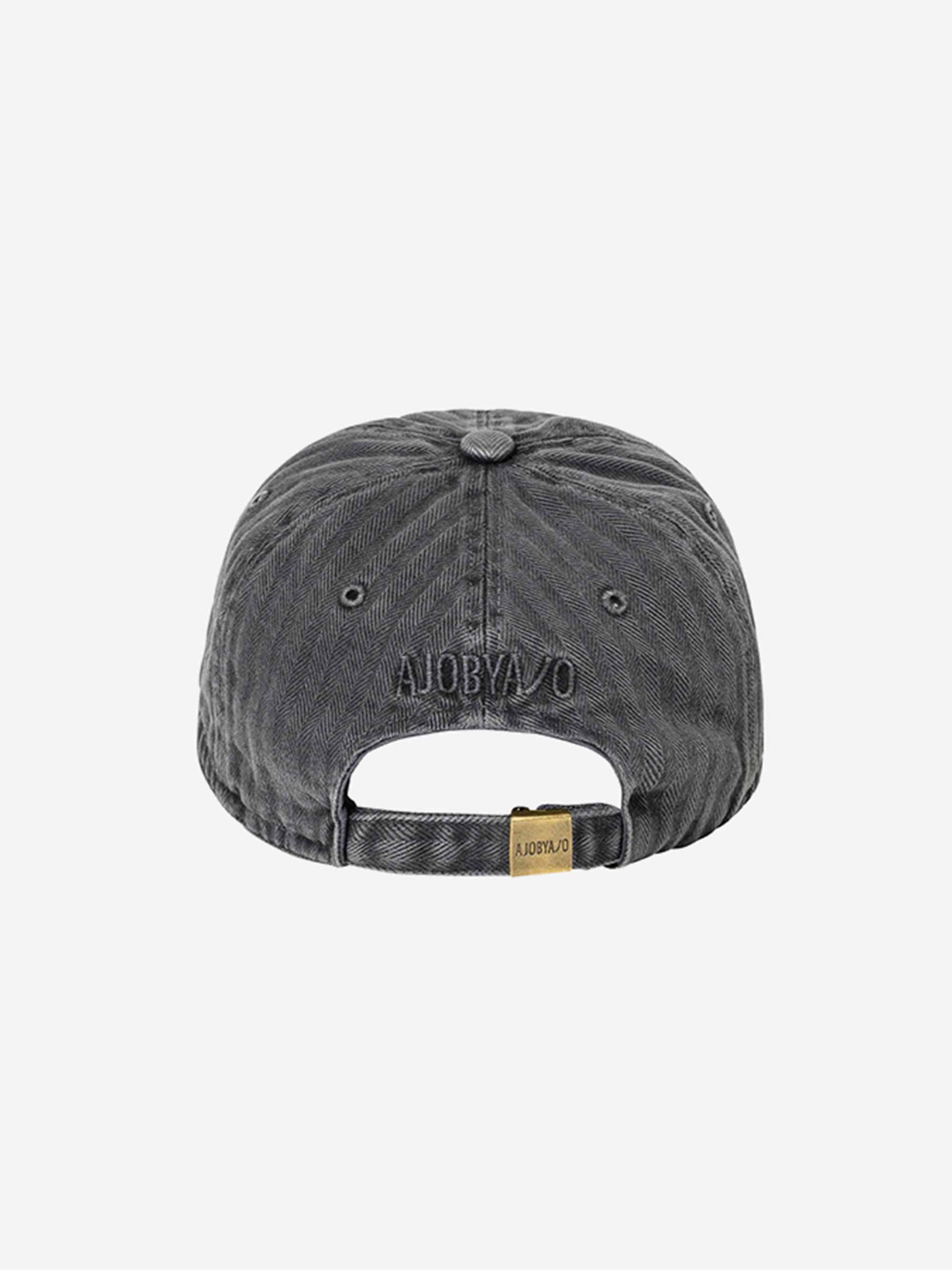 AJOBYAJO WASHED HERRINGBONE SOFT BRIM CAP棒球帽