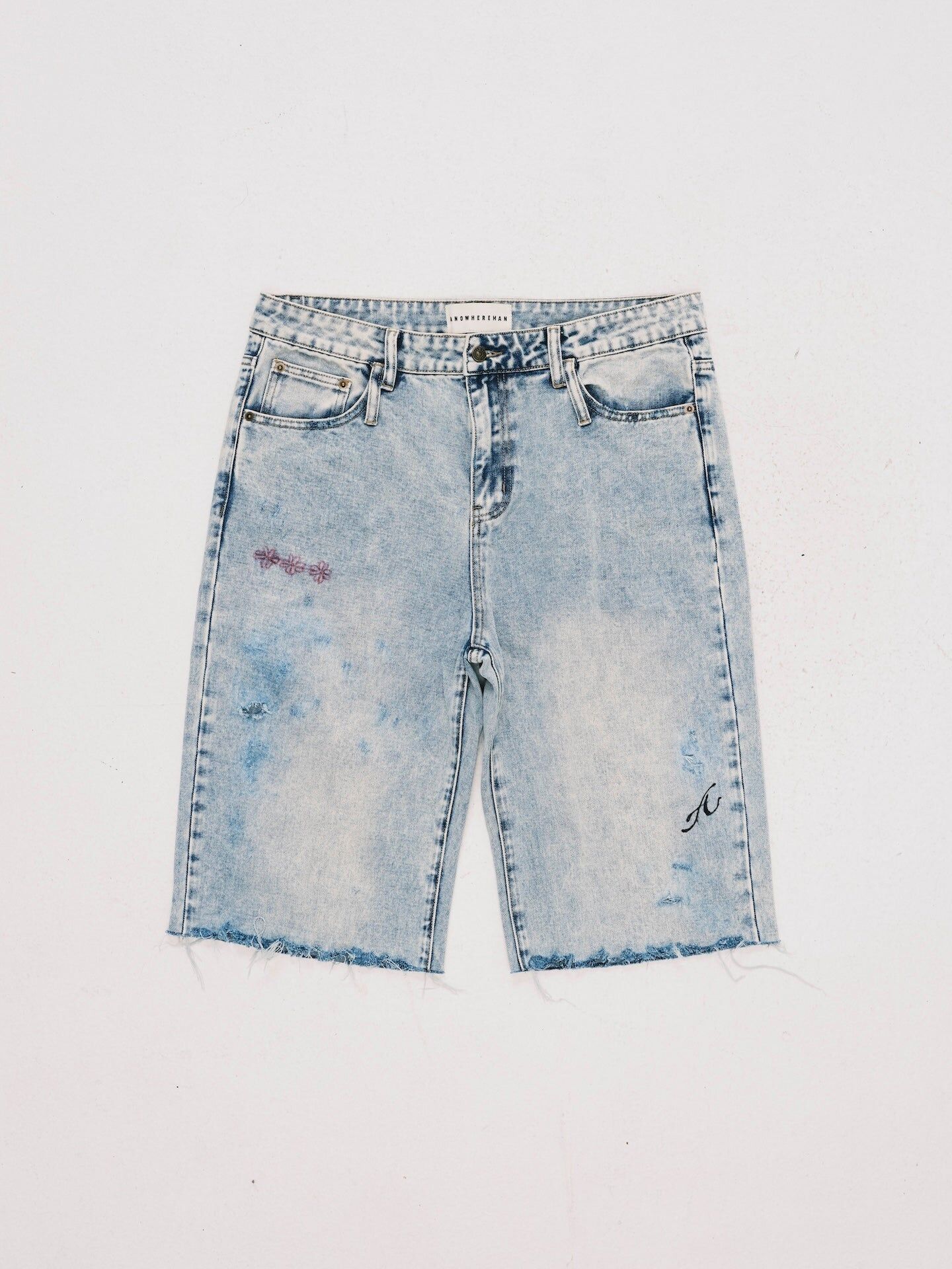 ANOWHEREMAN｜Sketch Denim Shorts (Blue)