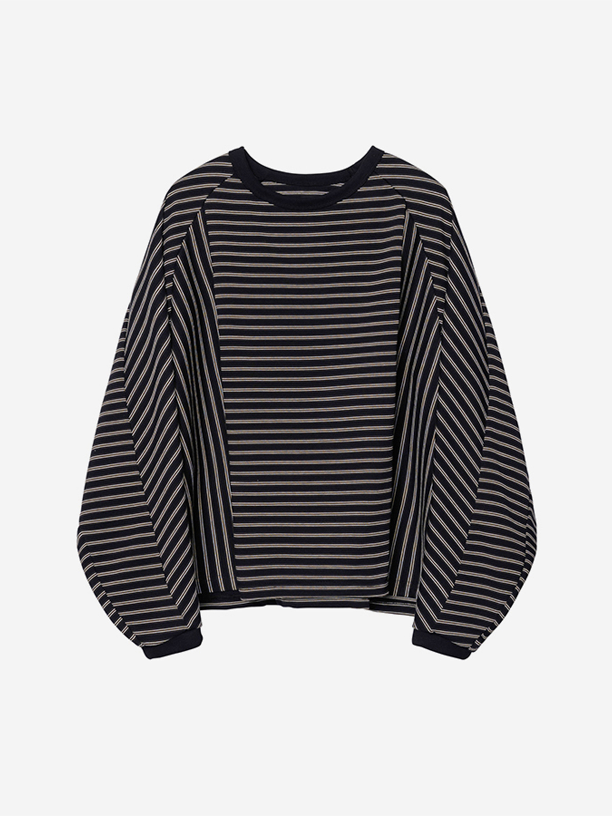 AJOBYAJO SCULPTED RAGLAN STRIPE LONG SLEEVE 上衣